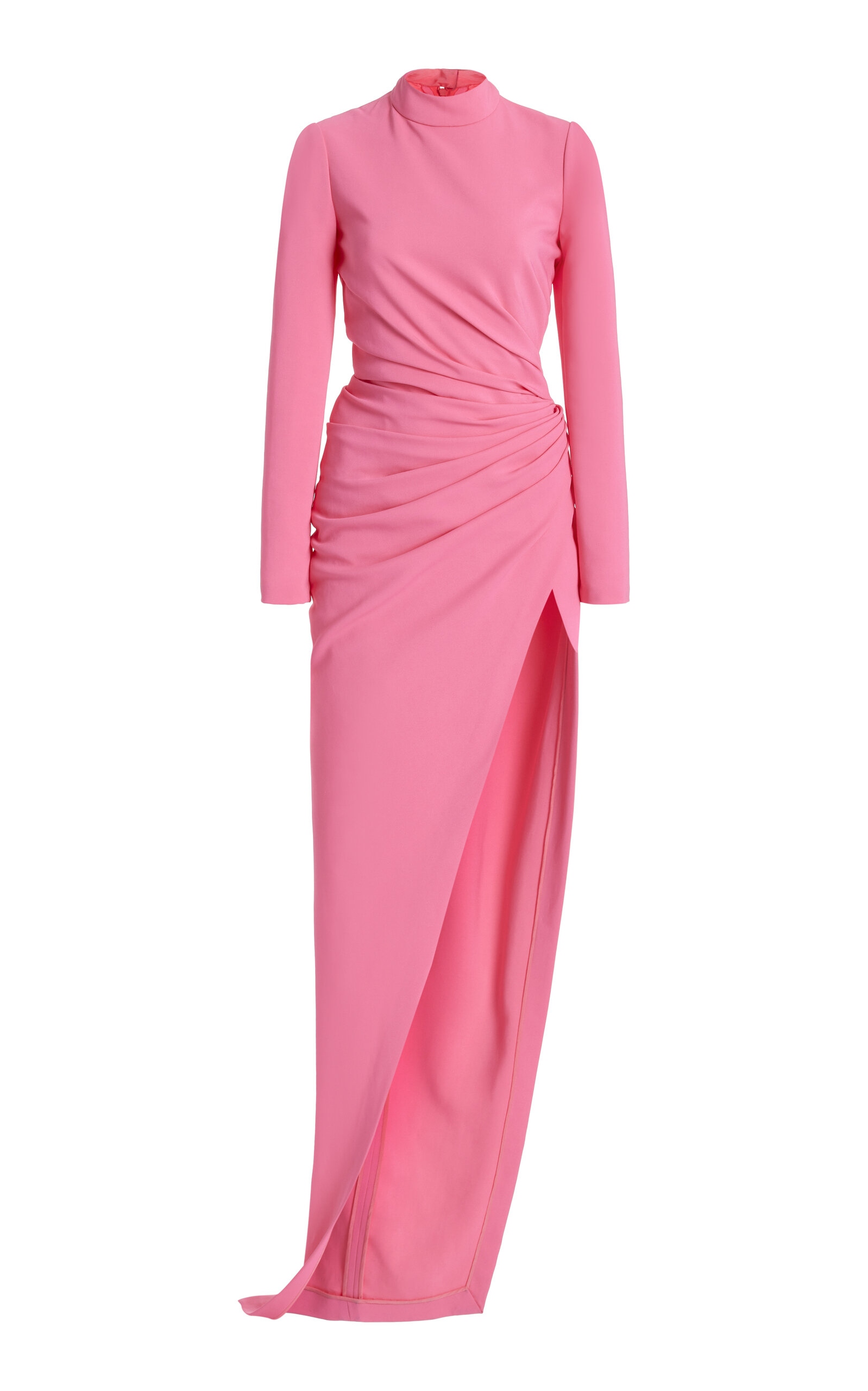 OSCAR DE LA RENTA HIGH-SLIT CADY GOWN