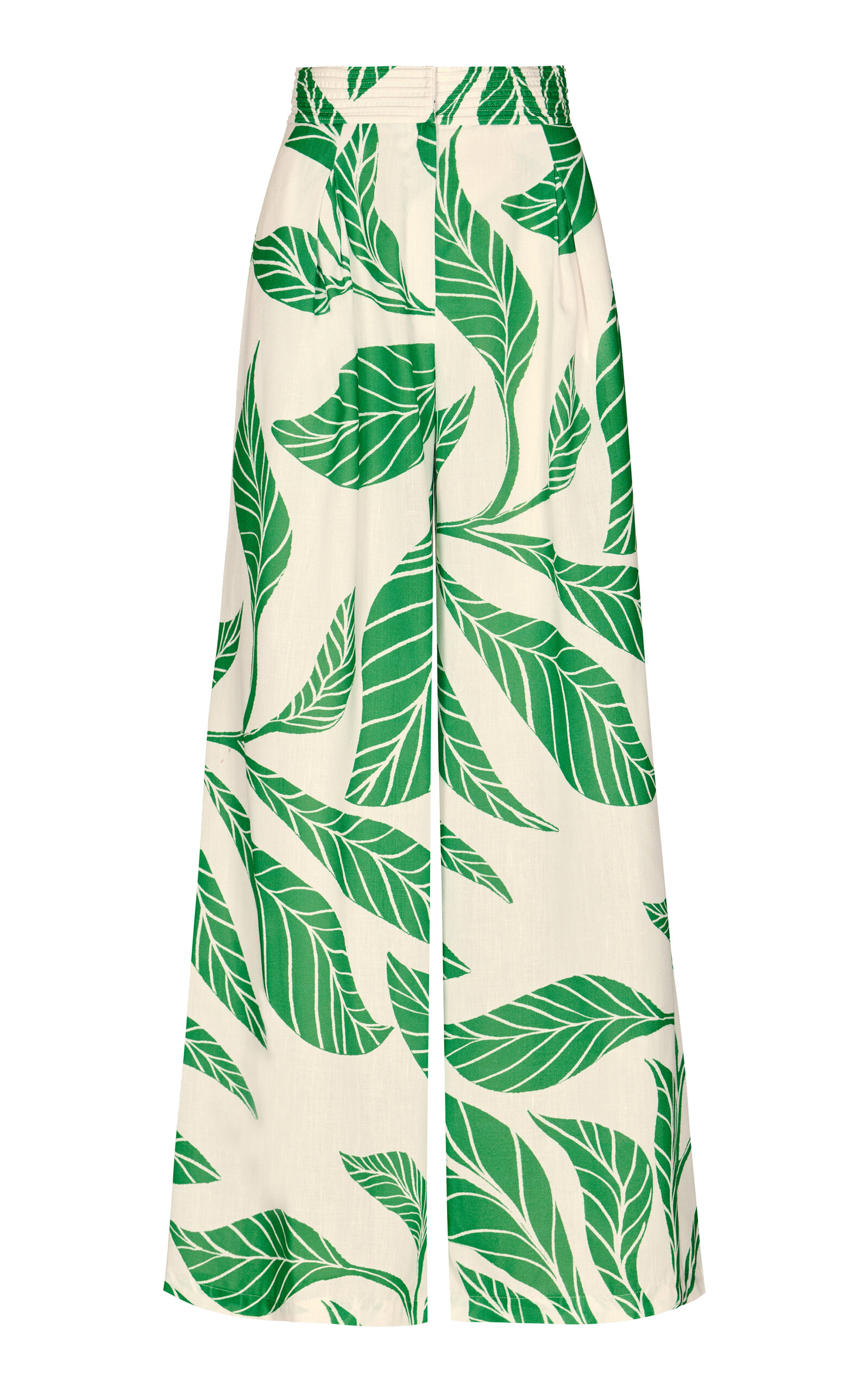 Andres Otalora Chavitos High-rise Linen Wide-leg Pants In Print