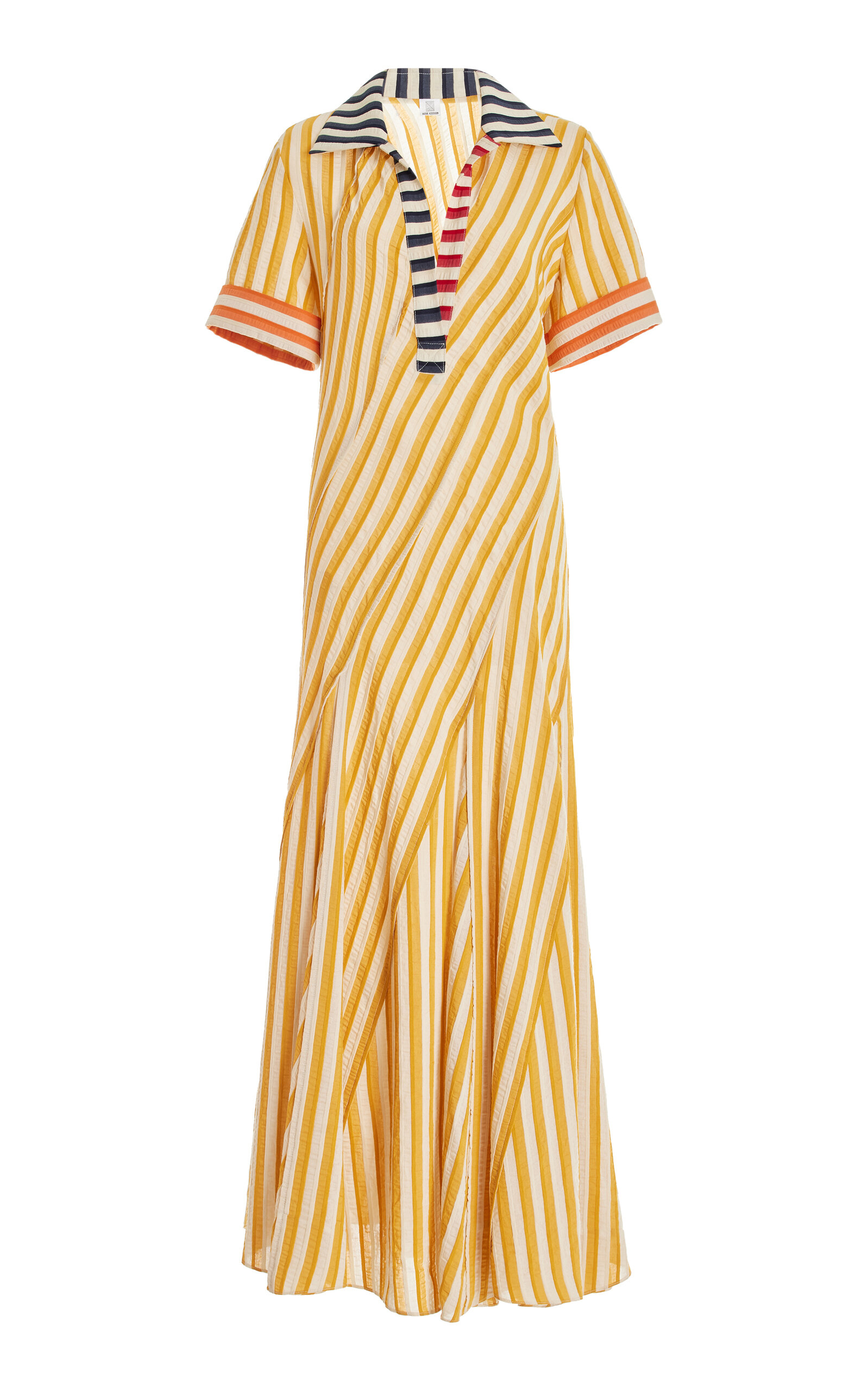 Plot Twist Striped Polo Midi Dress