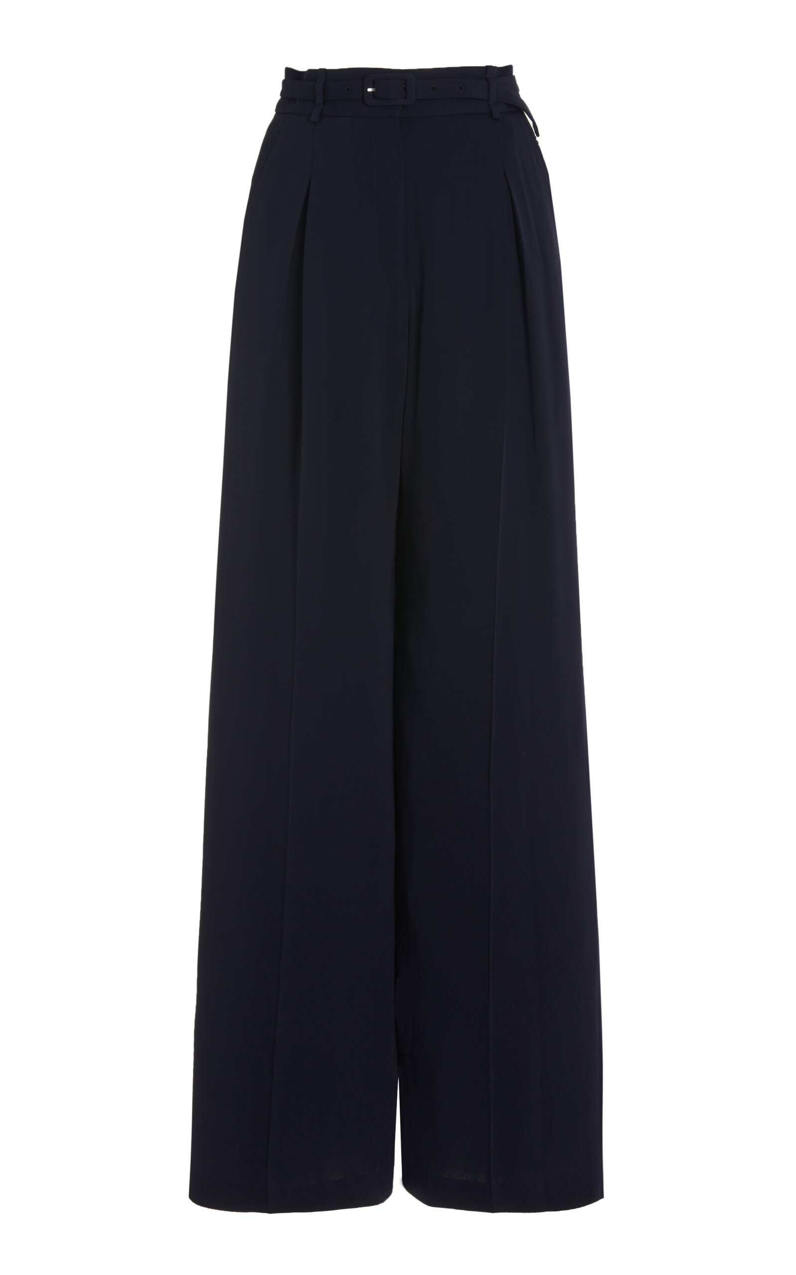 Maura Silk-Crepe Wide-Leg Pants