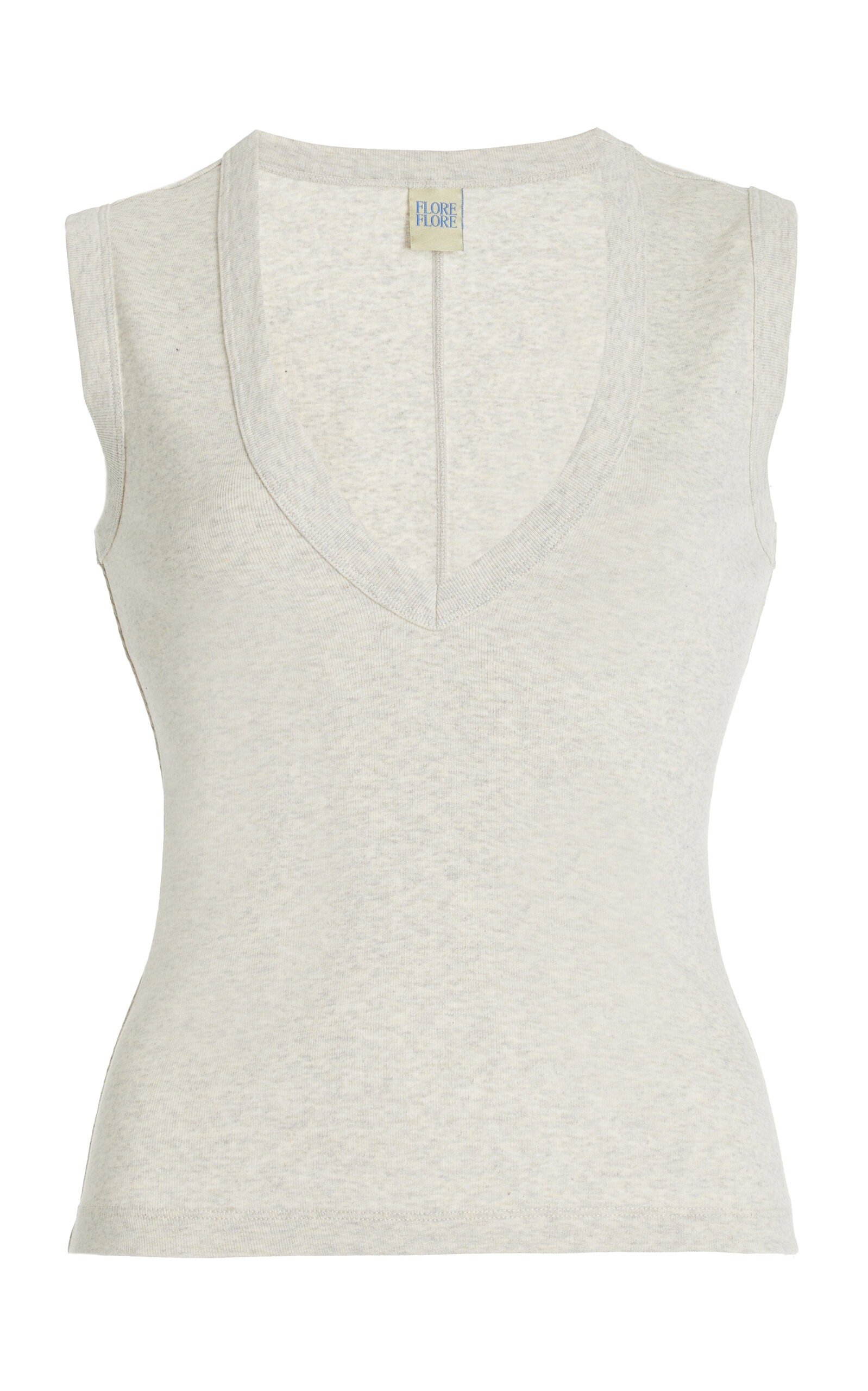 Shop Flore Flore Dewi Organic Cotton Tank Top In Grey