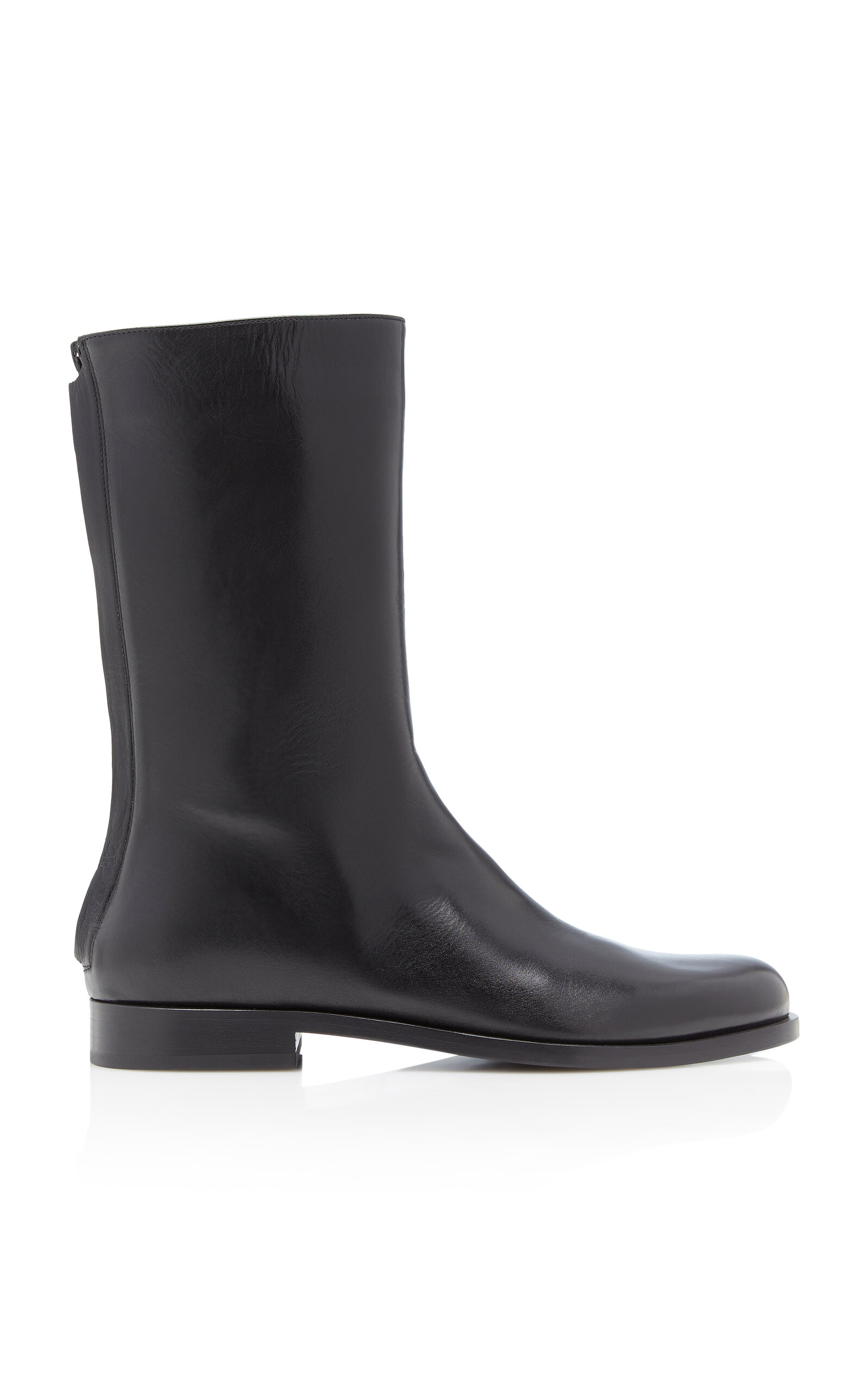 Shop Bottega Veneta Achille Leather Boots In Black