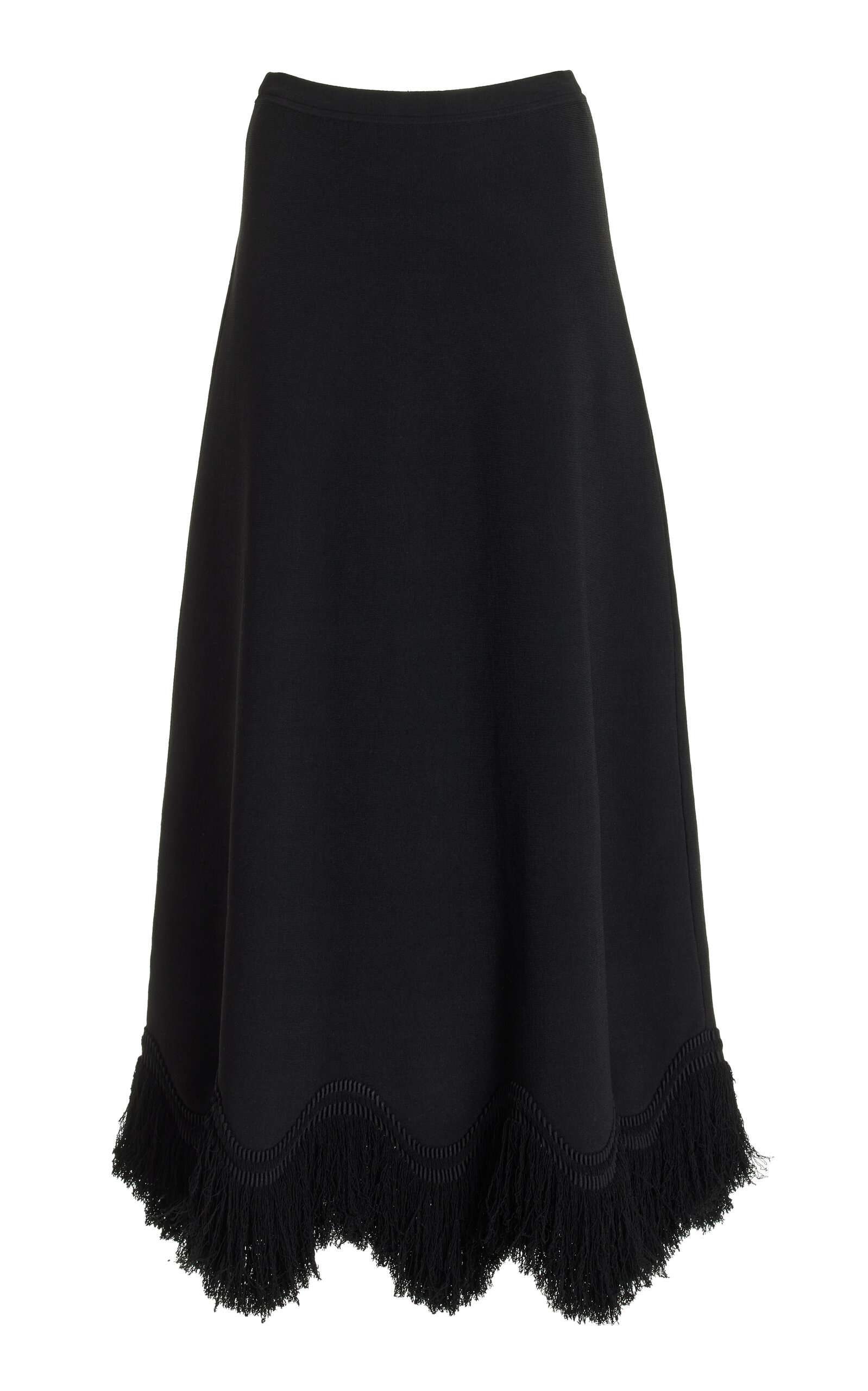 Ulla Johnson Paulina Fringed Maxi Skirt In Black