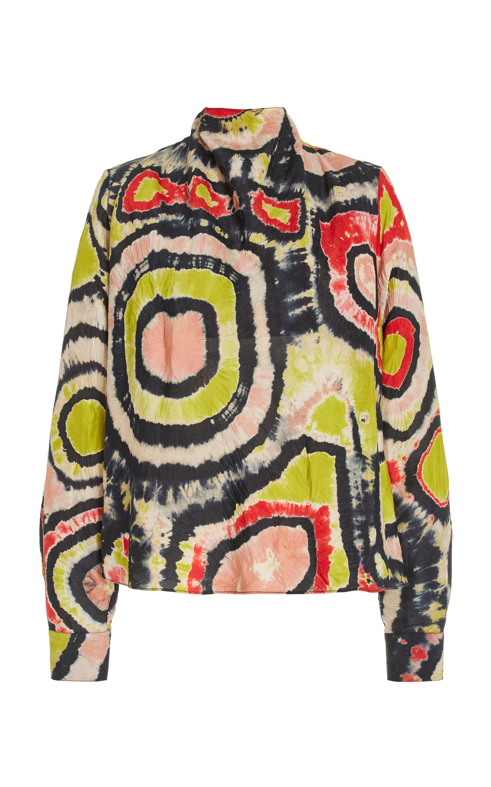 Ulla Johnson Albia Printed Silk Blouse In Black