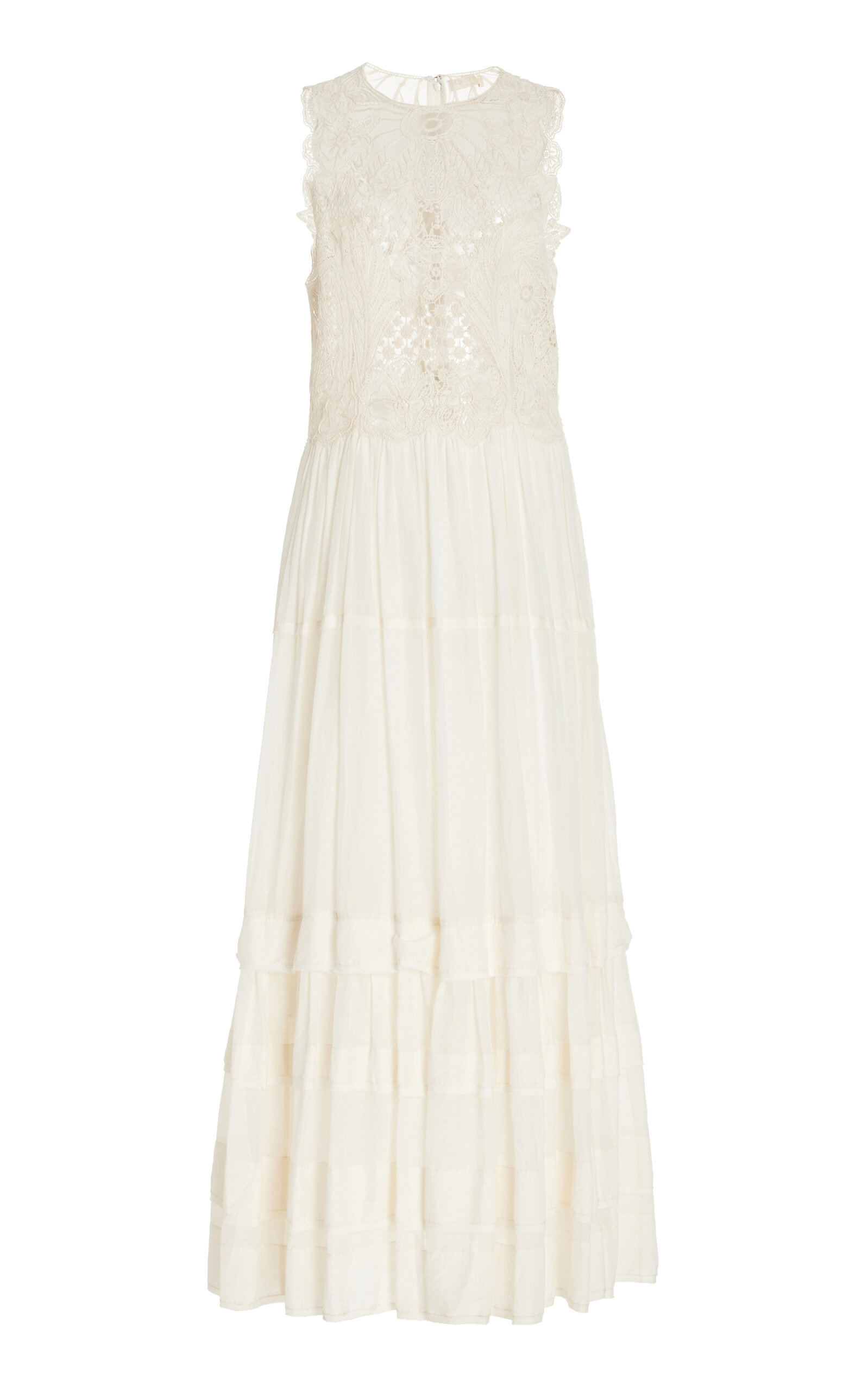 Ulla Johnson Fleur Lace-appliquéd Dress In White