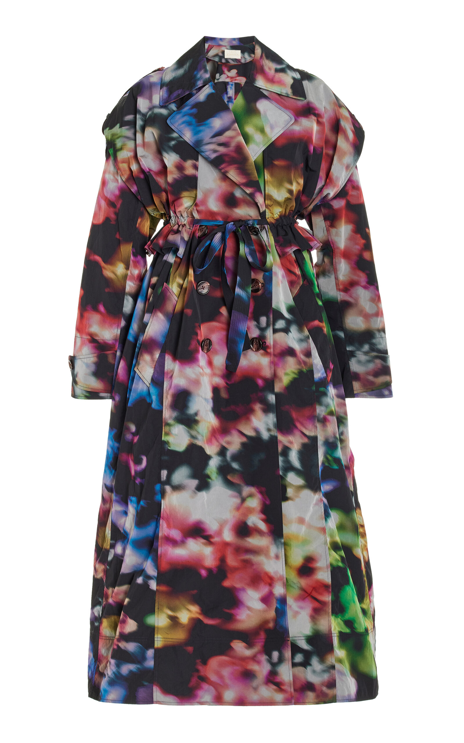 Shop Ulla Johnson Sigrid Printed Trench Coat In Multi