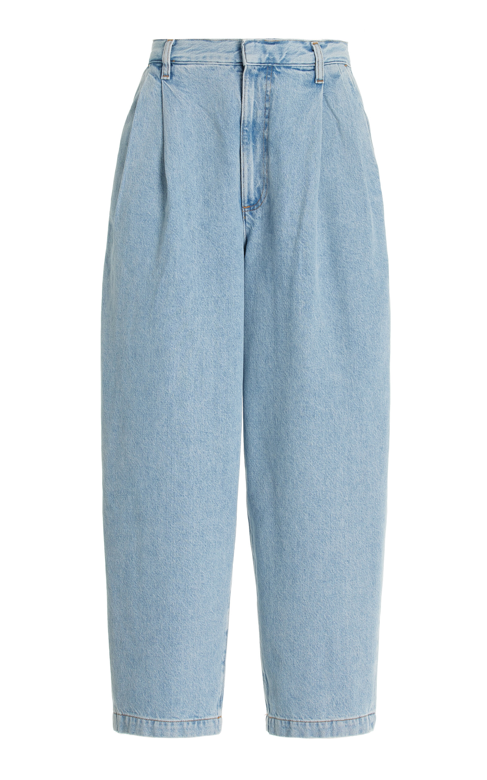 Shop Agolde Becker Rigid High-rise Tapered-leg Jeans In Light Wash
