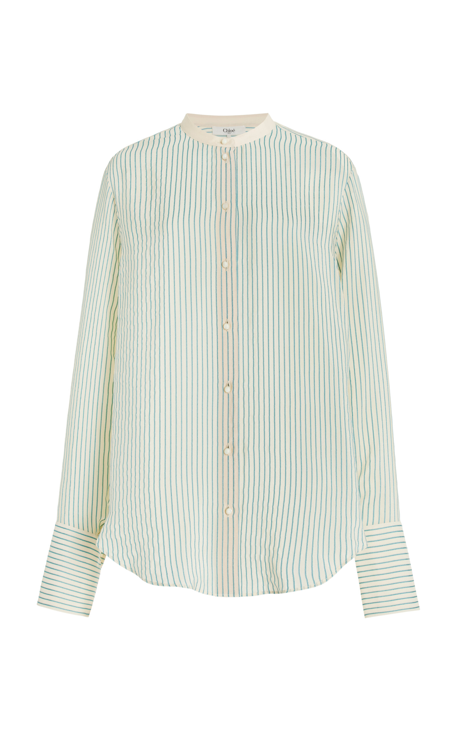 Shop Chloé Silk Top In Blue