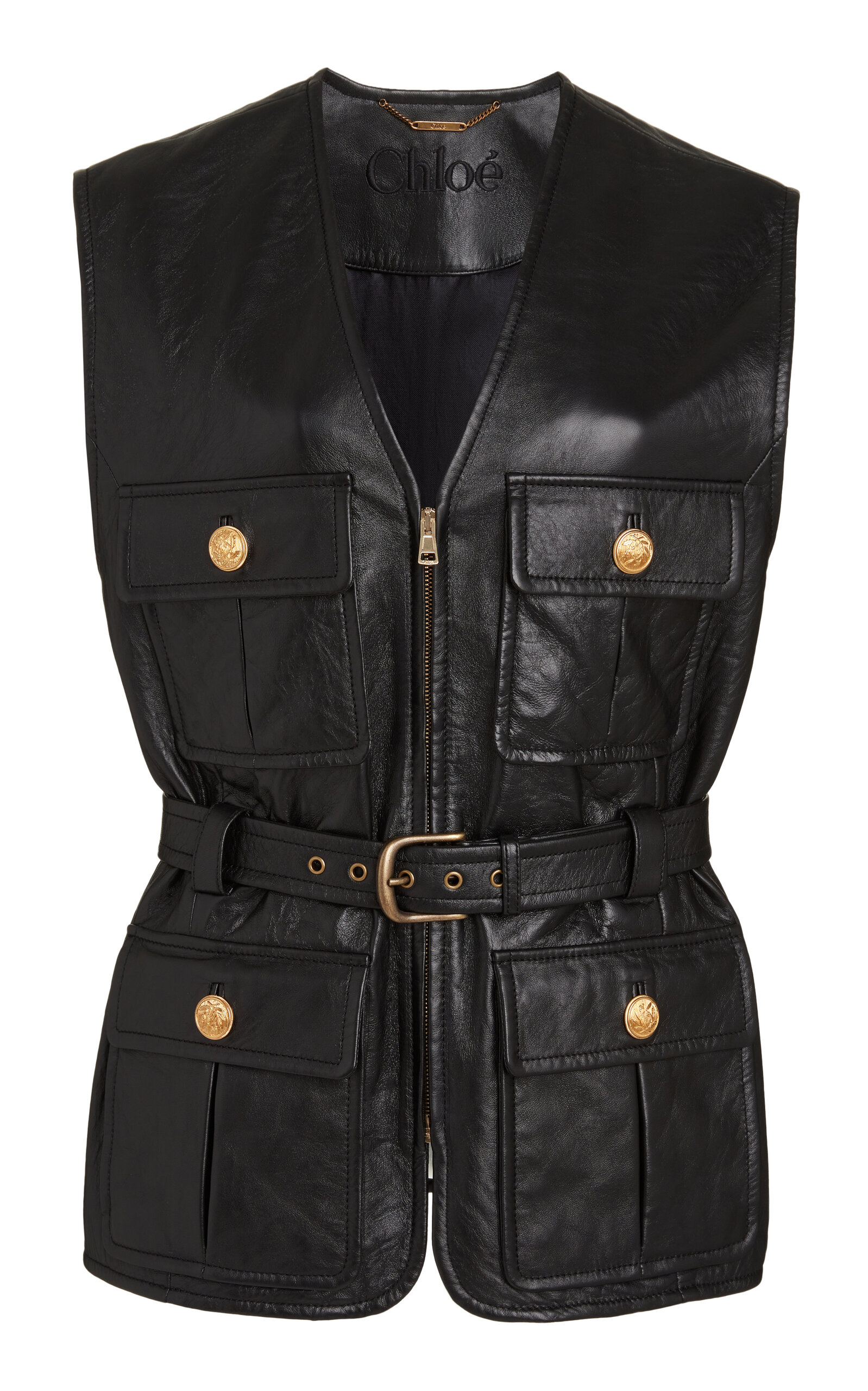 Chloé Zipped Leather Vest