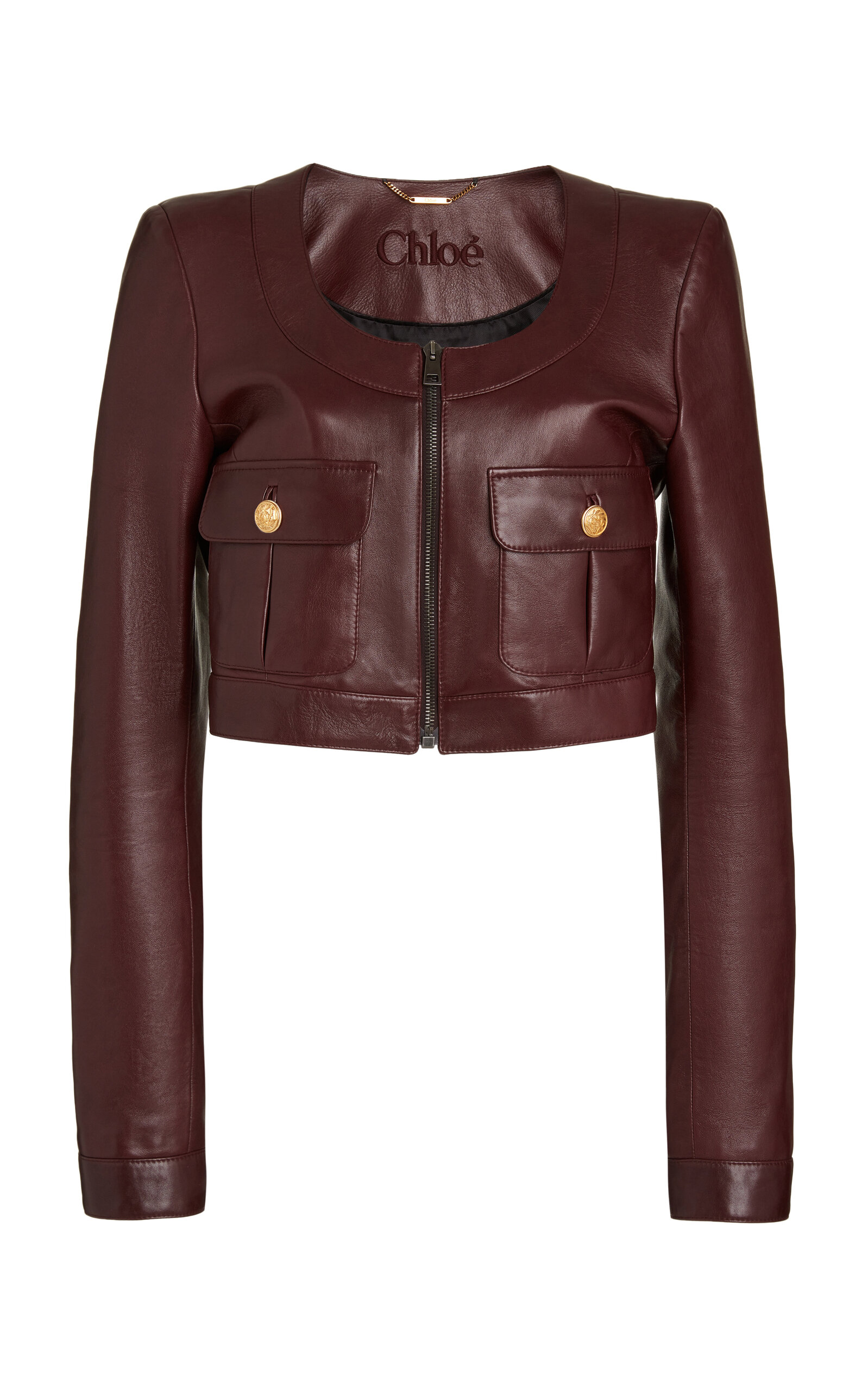 Chloé Chasseur Cropped Leather Jacket