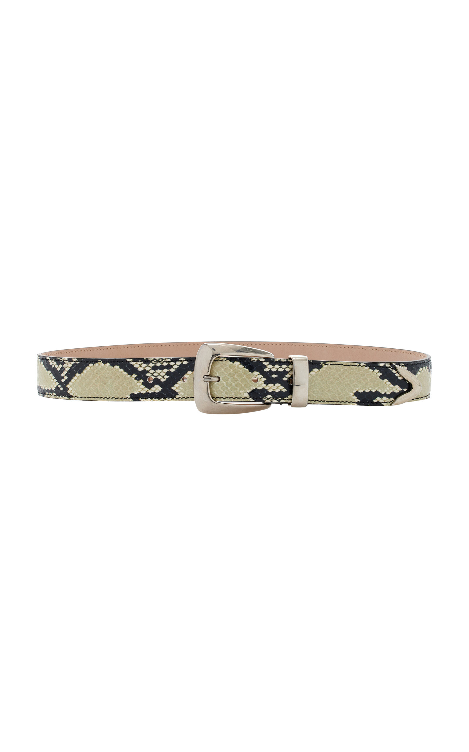 Benny Python-Embossed Leather Belt