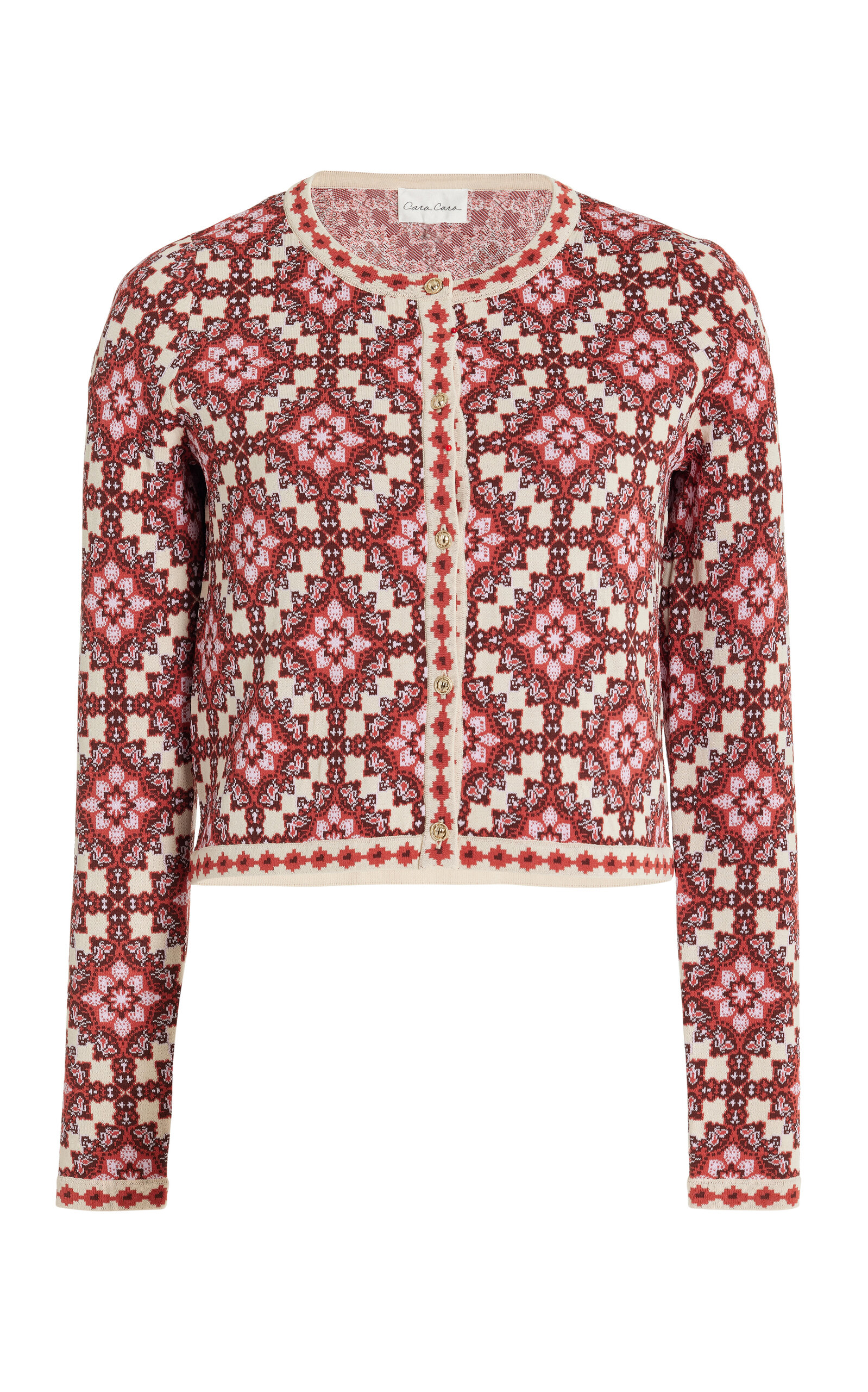 Shop Cara Cara Bethany Cardigan In Red