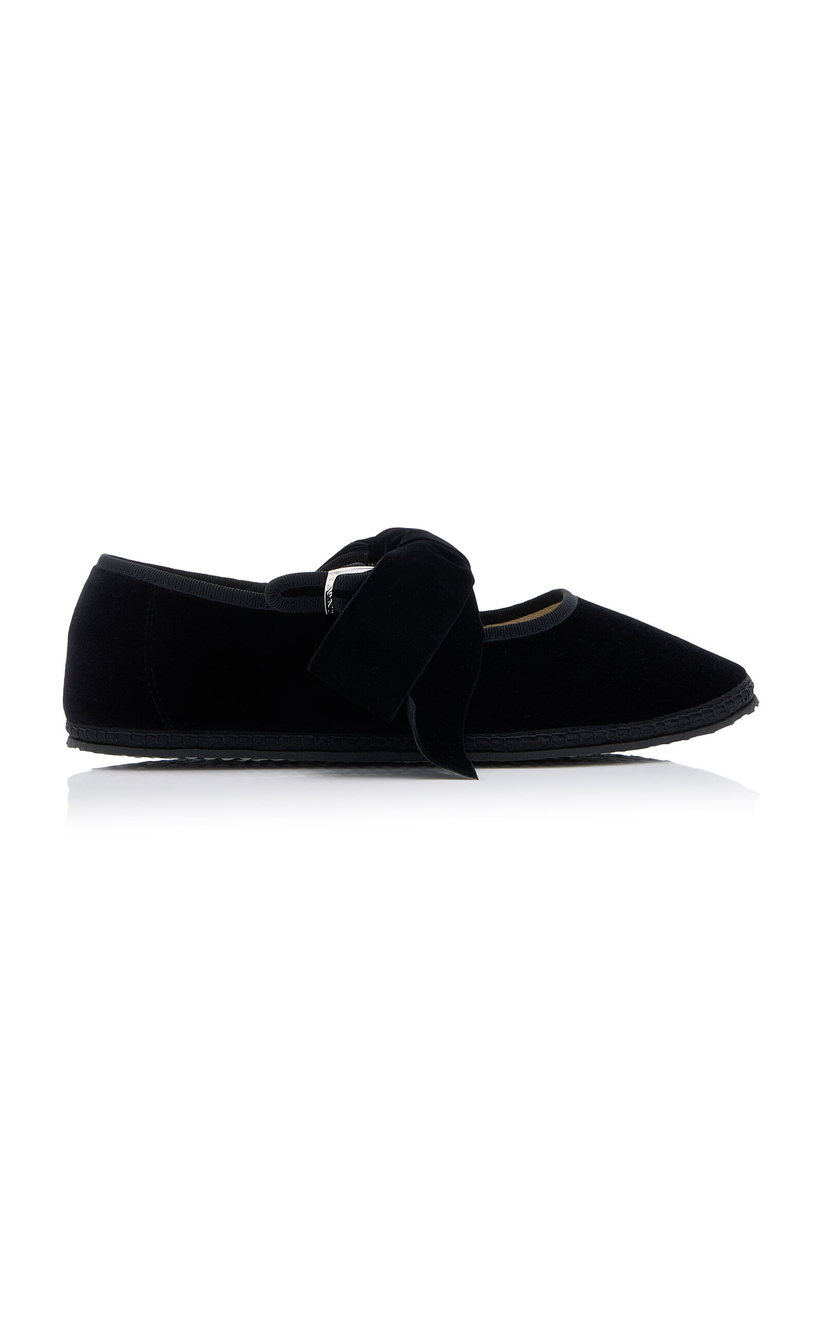 Shop Vibi Venezia Bow Convertible Velvet Mary Jane Flats In Black