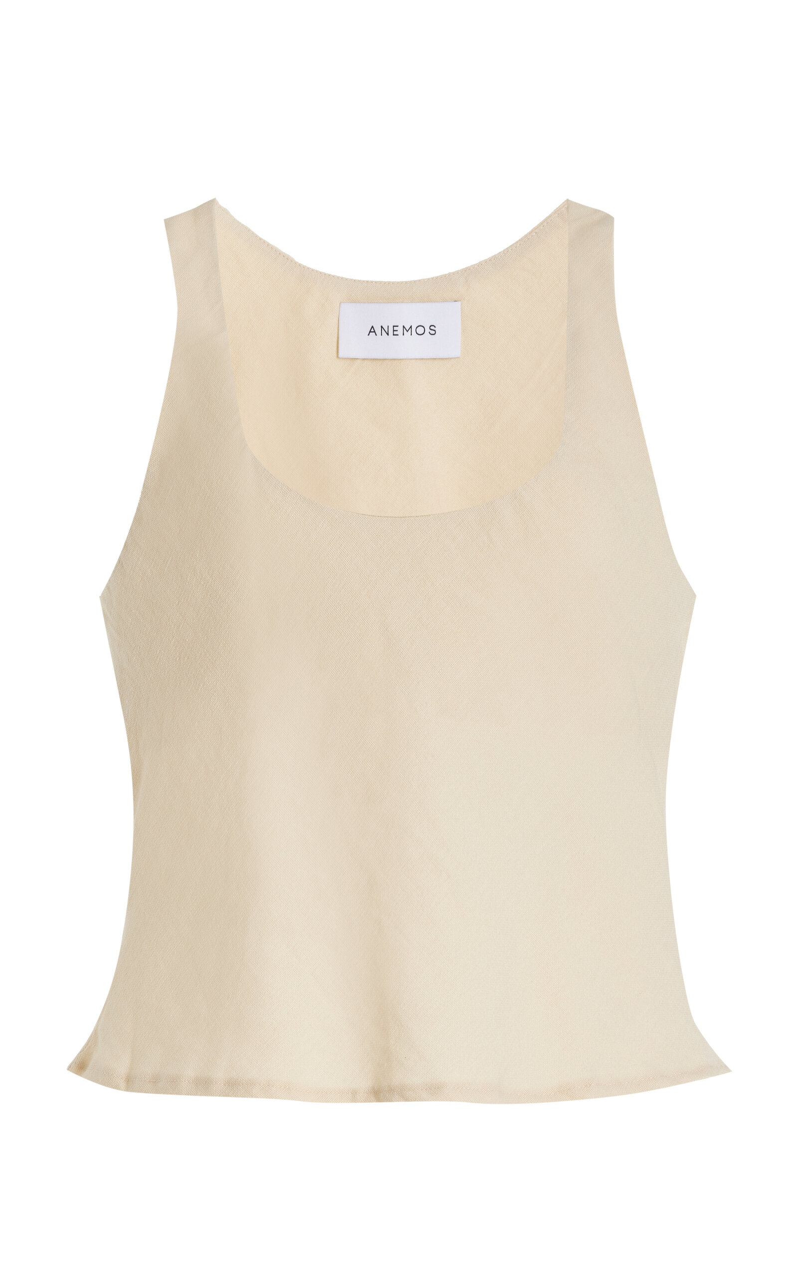 Shop Anemos The Hume Linen-blend Tank Top In White