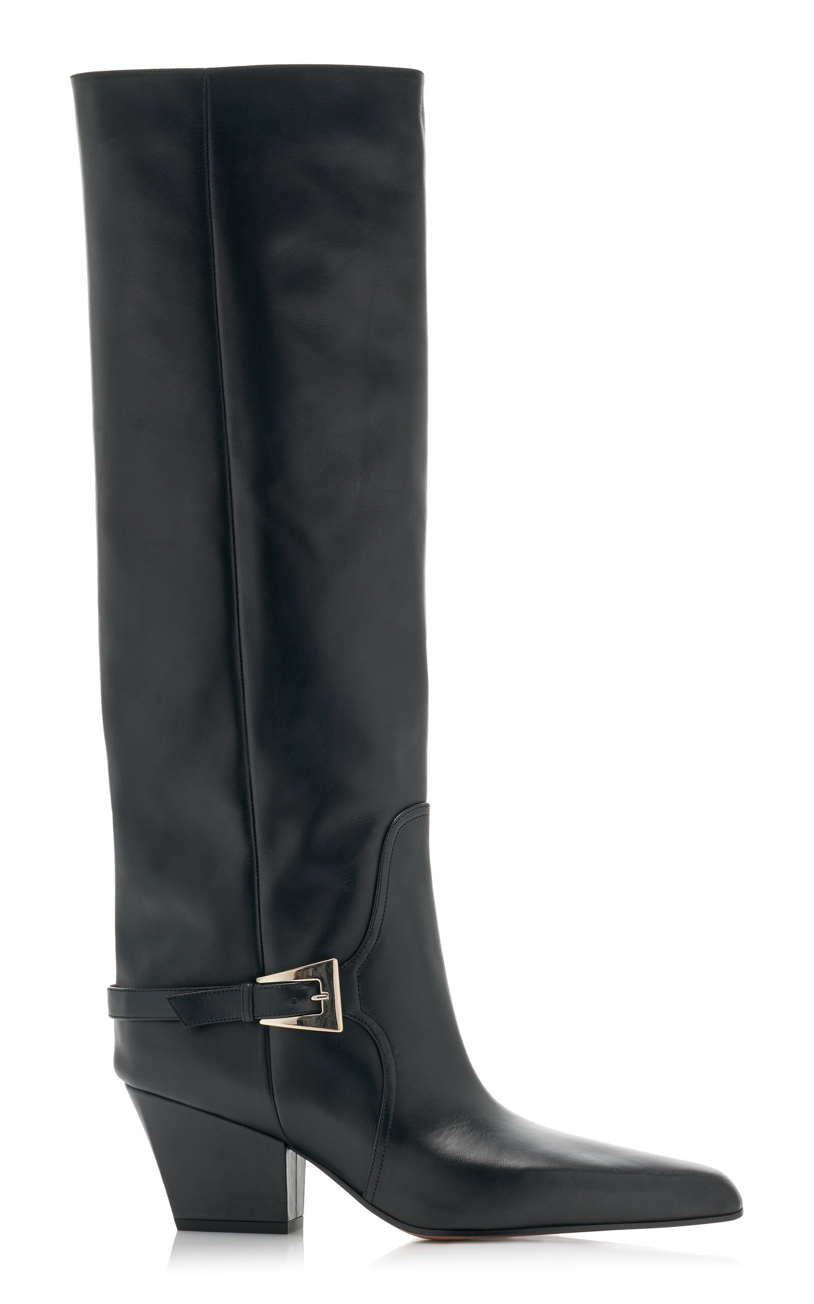 Shop Paris Texas Jane Buckle-detailed Leather Boots In Black