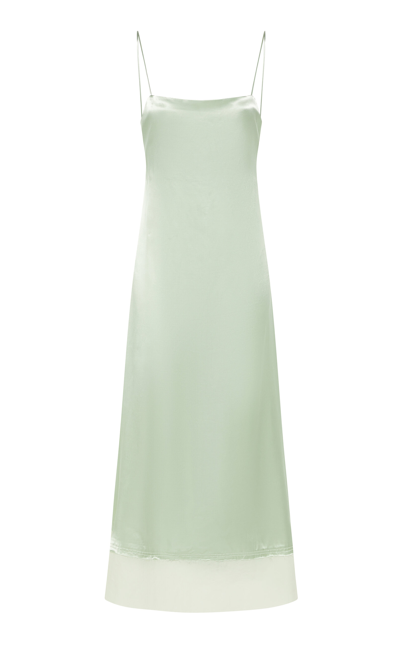 Paris Georgia Cam Satin Midi Slip Dress In Ivory