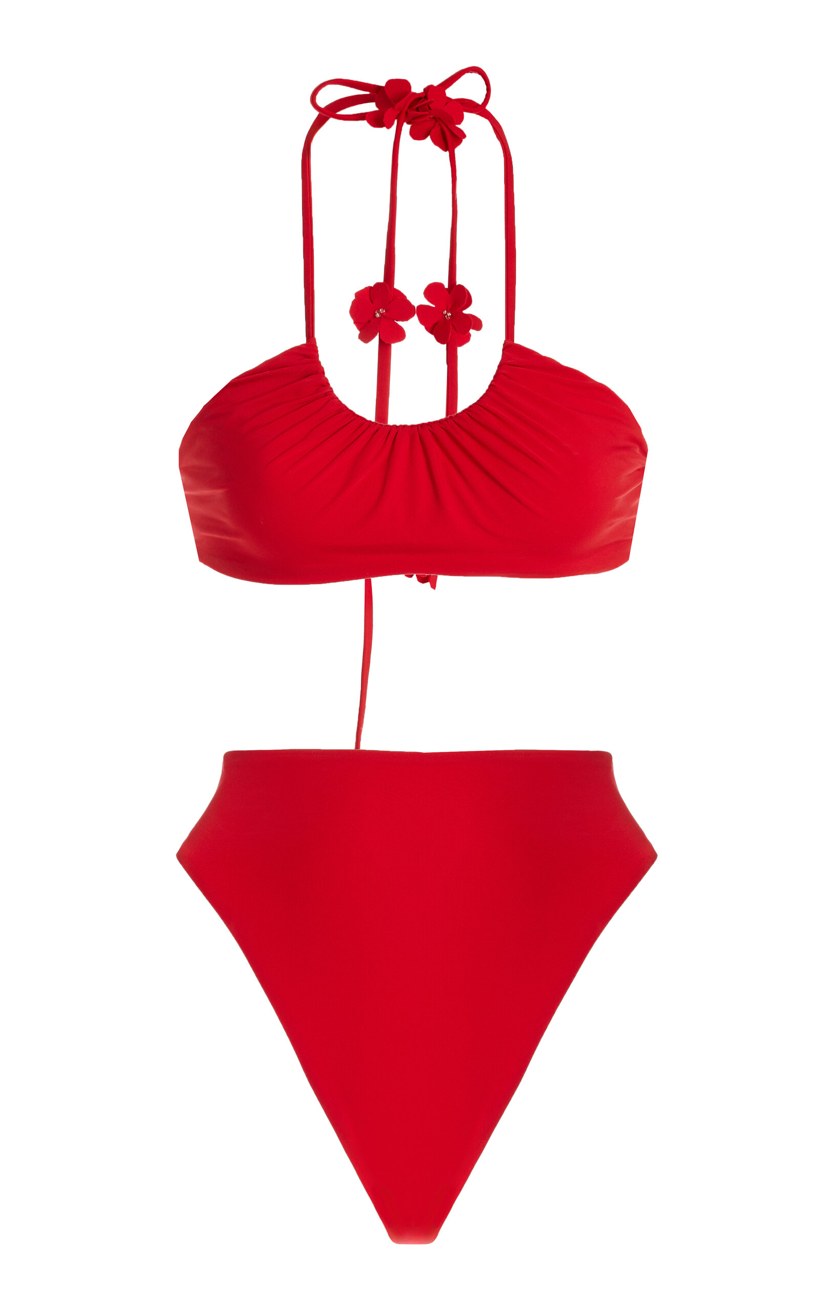 Shop Maygel Coronel Delphi High-waisted Bikini Set In Red