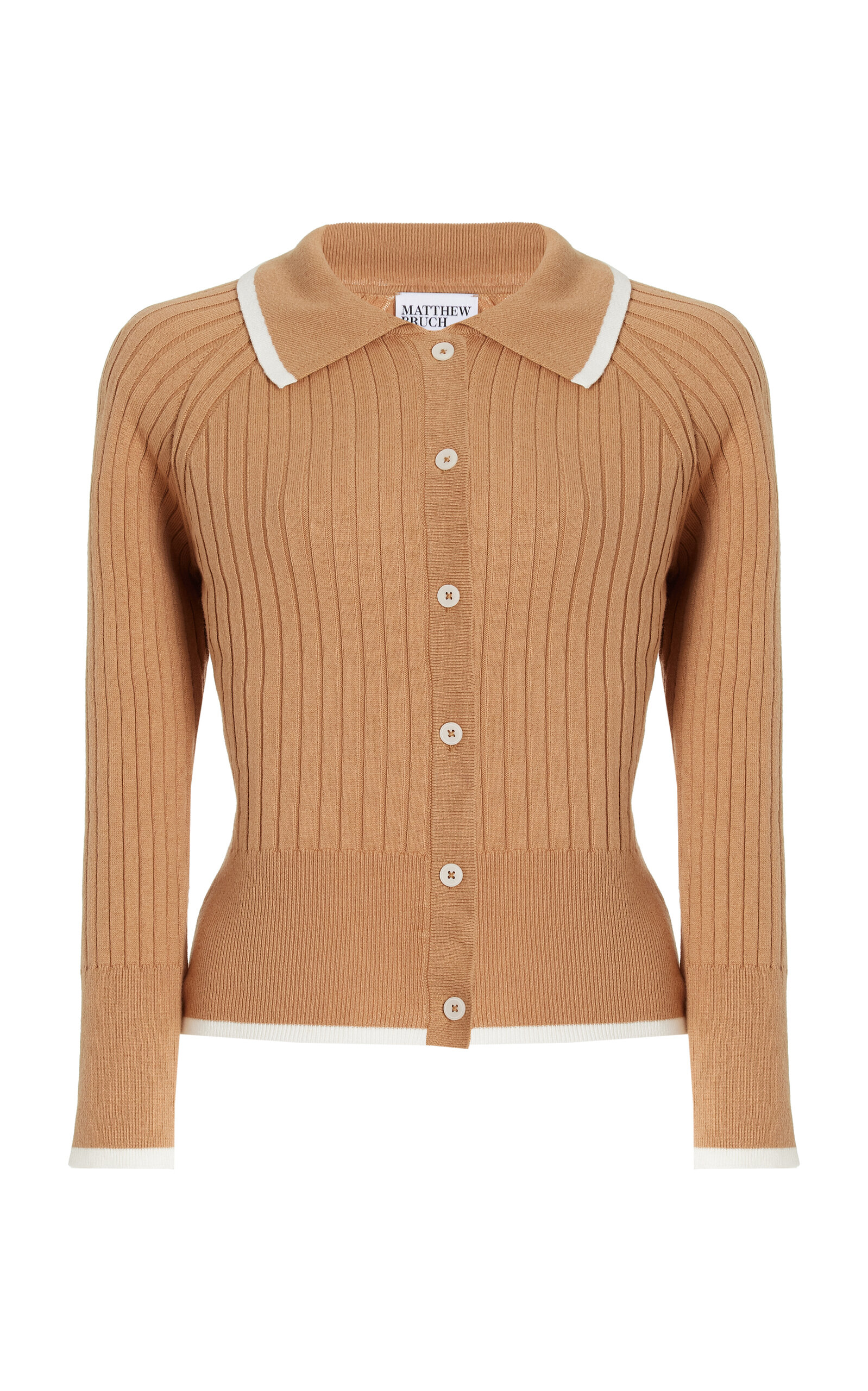 Ribbed-Knit Cotton-Blend Cropped Cardigan