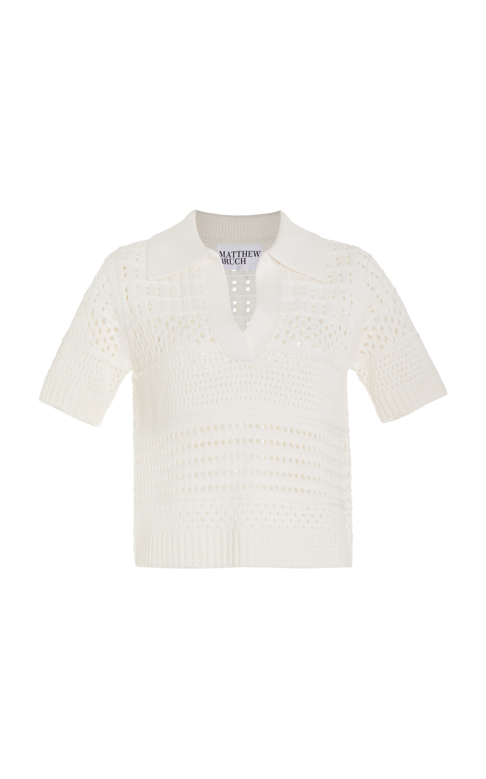 Knit-Mesh Polo Shirt