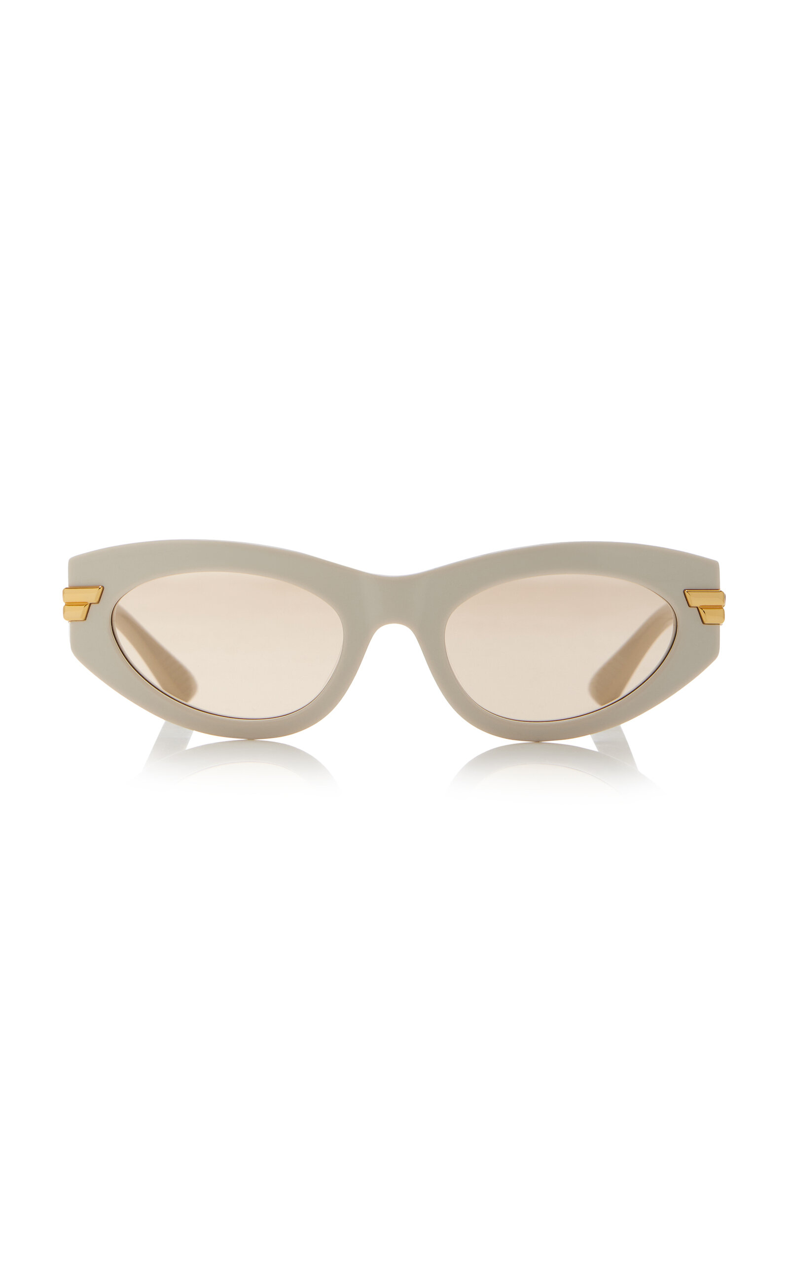 Bottega Veneta Cat-eye Acetate Sunglasses In White