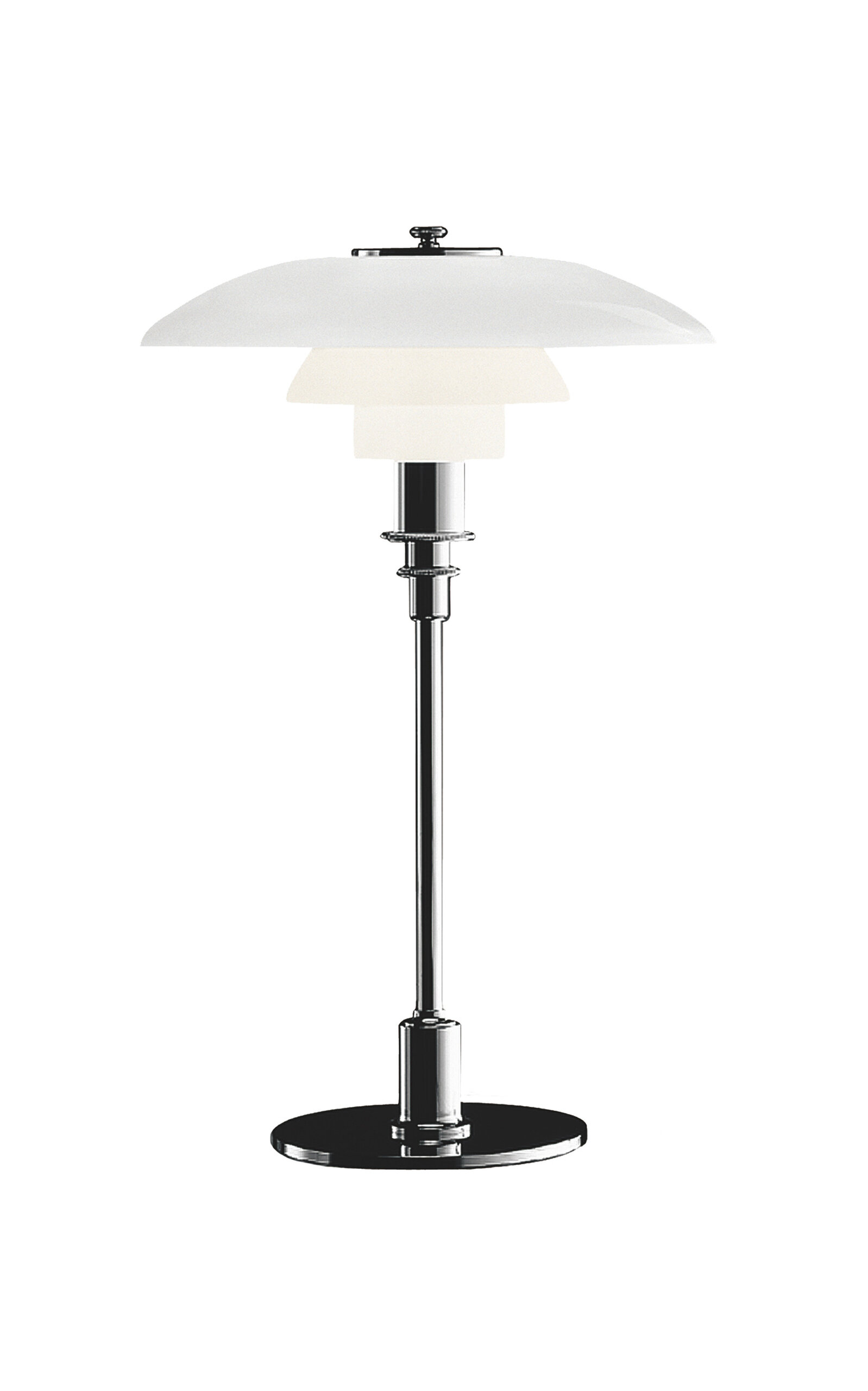 Shop Louis Poulsen Ph 3/2 Glass Table Lamp In Silver