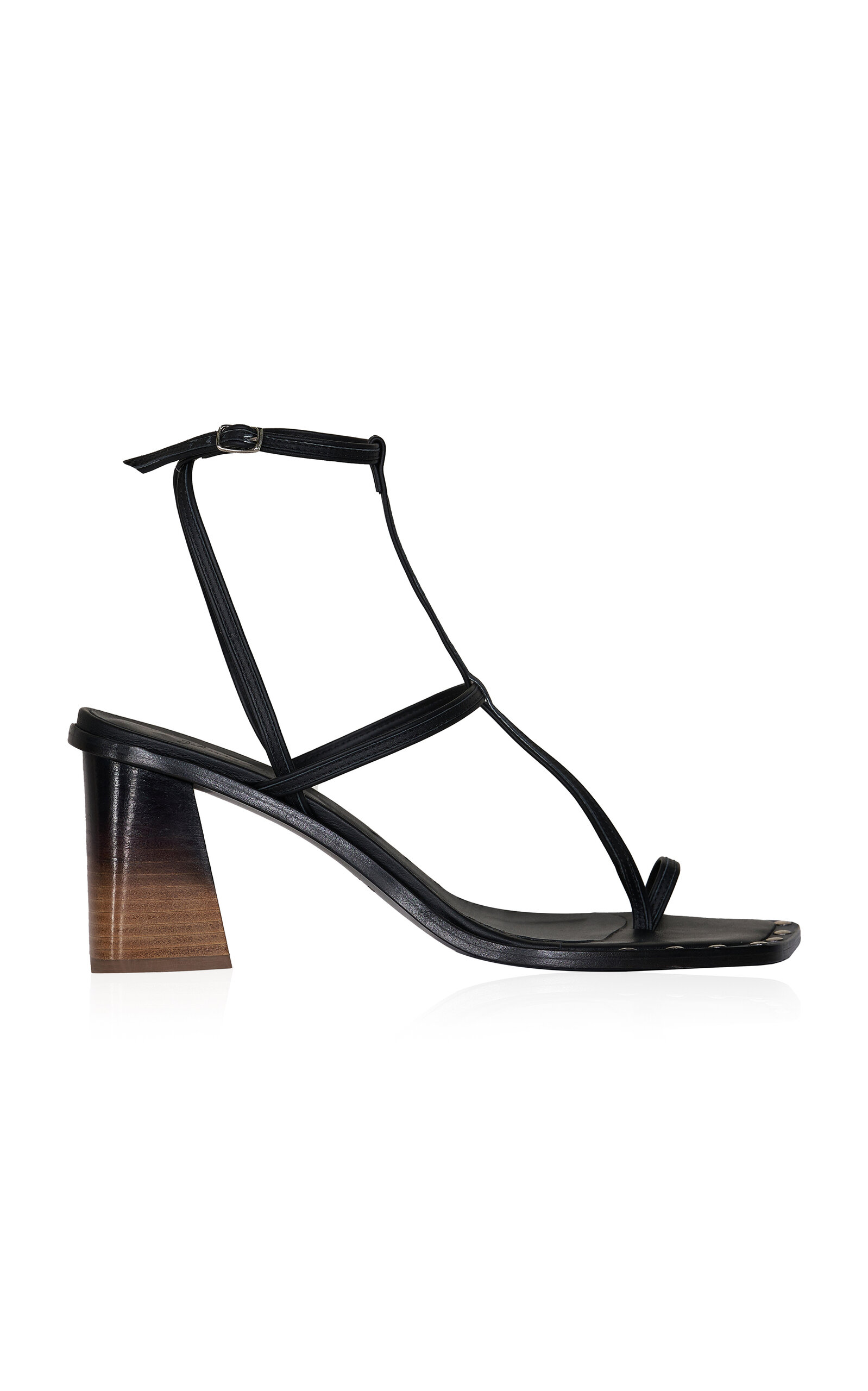 Johanna Ortiz The Maze Heeled Leather Sandals In Black