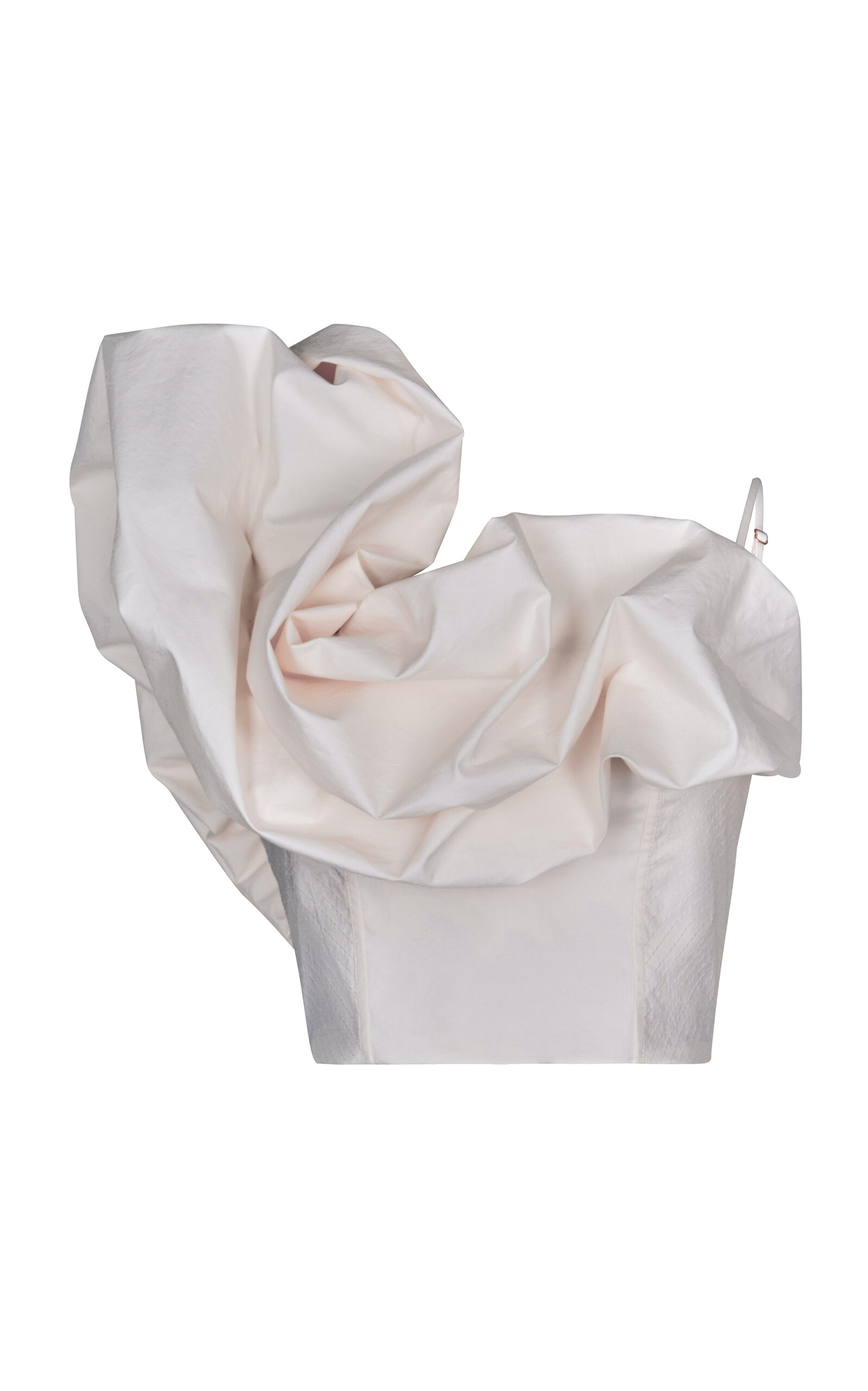 Johanna Ortiz Child Of Water Ruffled Stretch-cotton Top In Ivory