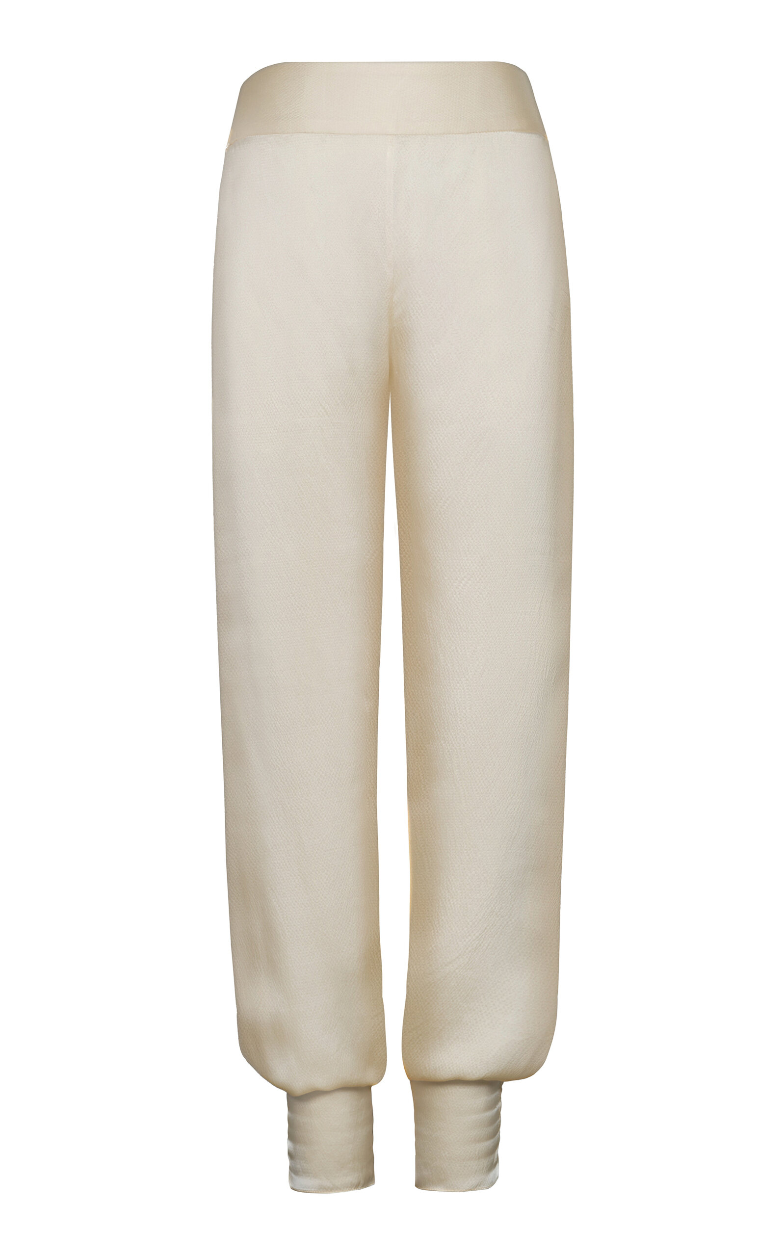 Johanna Ortiz Jicarilla Silk Straight-leg Pants In Ivory