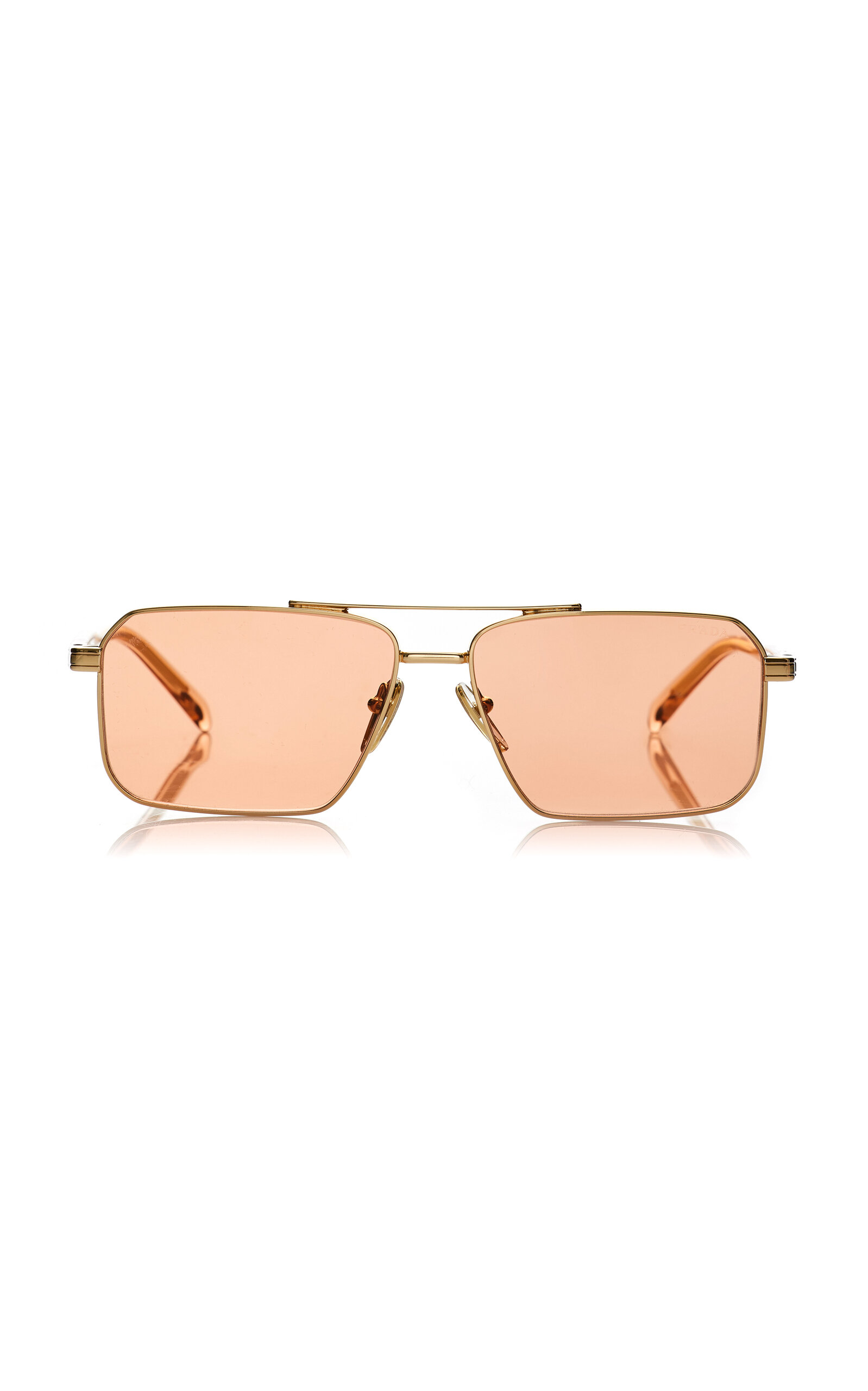 PRADA AVIATOR-FRAME METAL SUNGLASSES 