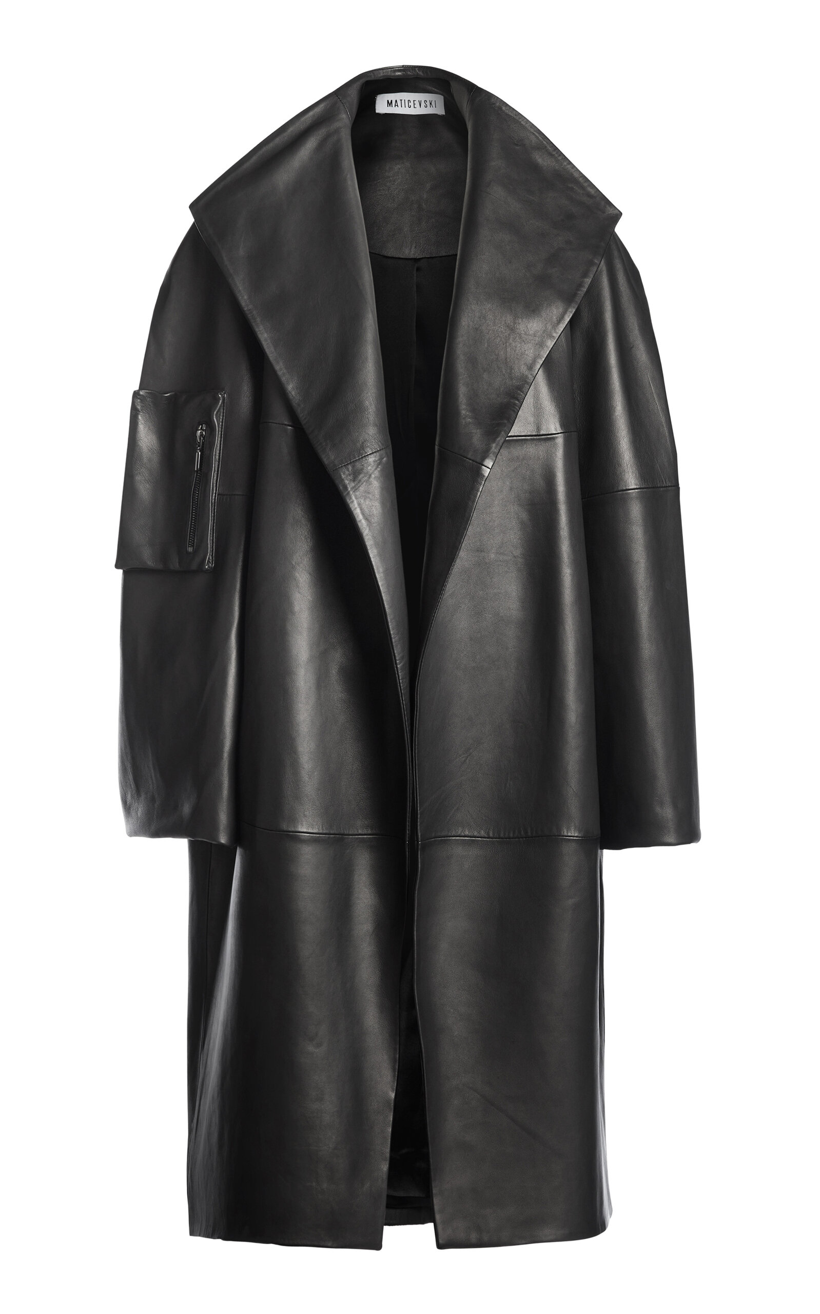 Biograph Oversized Leather Coat