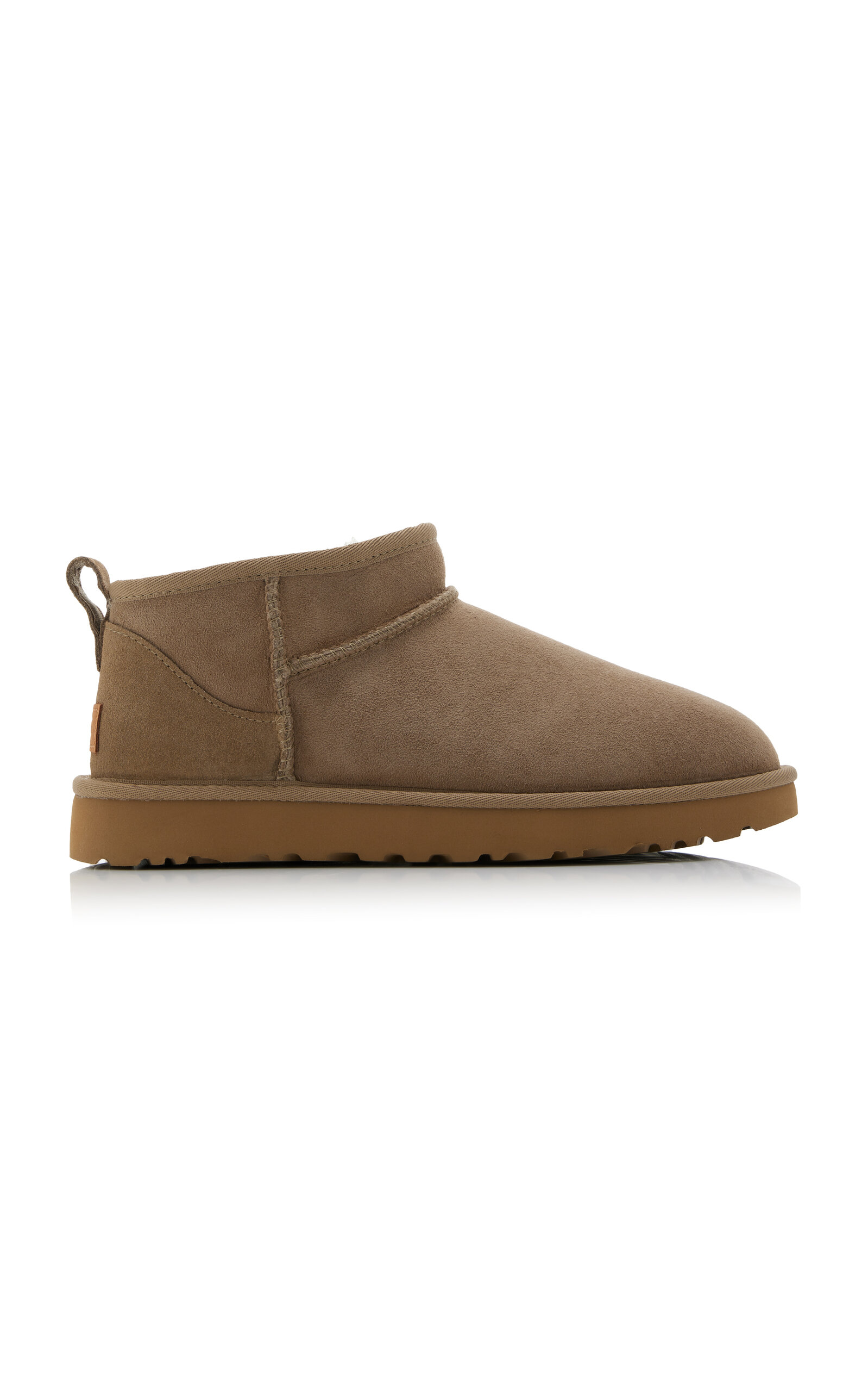 Shop Ugg Classic Ultra Mini Shearling Boots In Olive