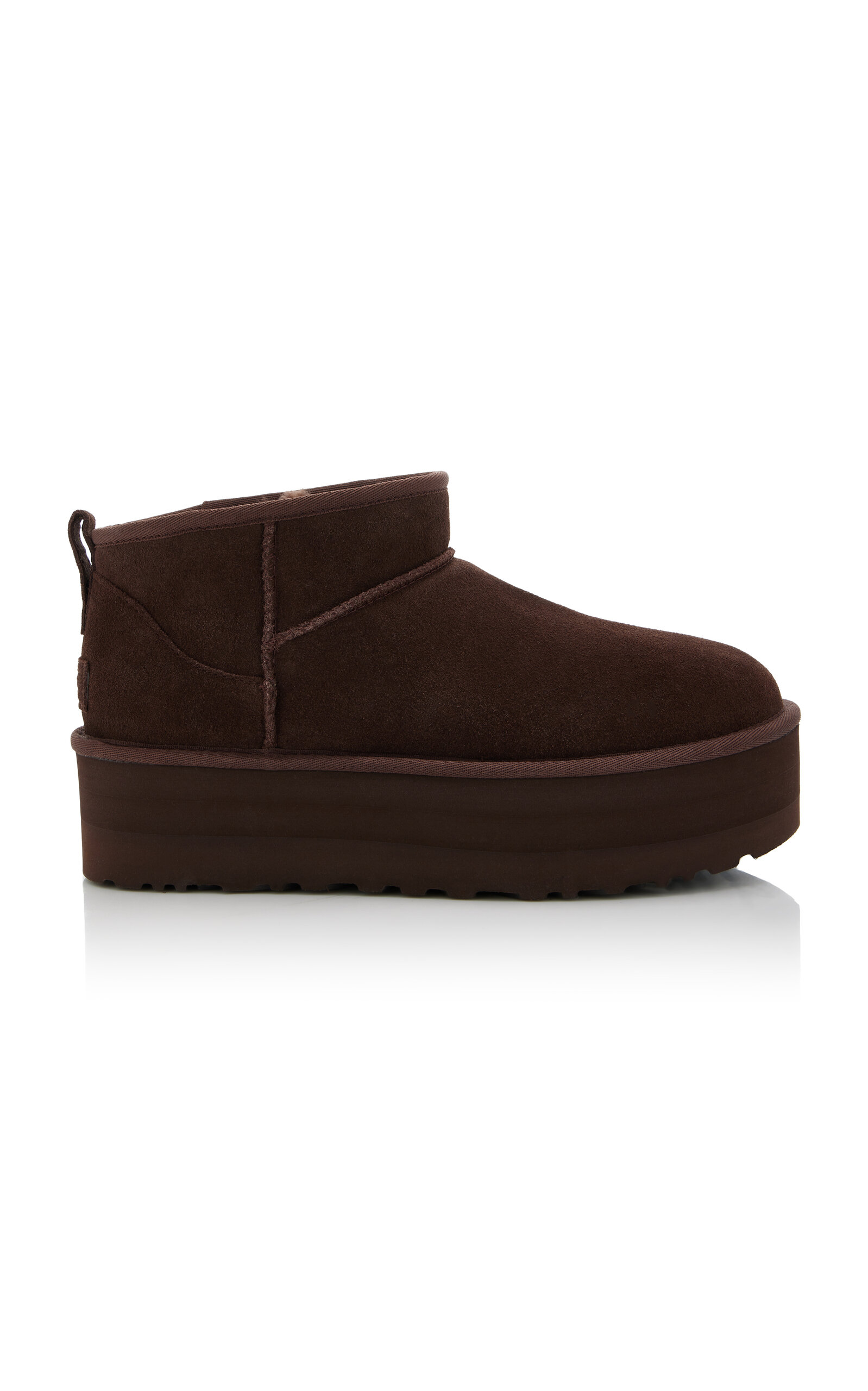 Ugg Classic Ultra Mini Sheepskin Platform Boots In Brown