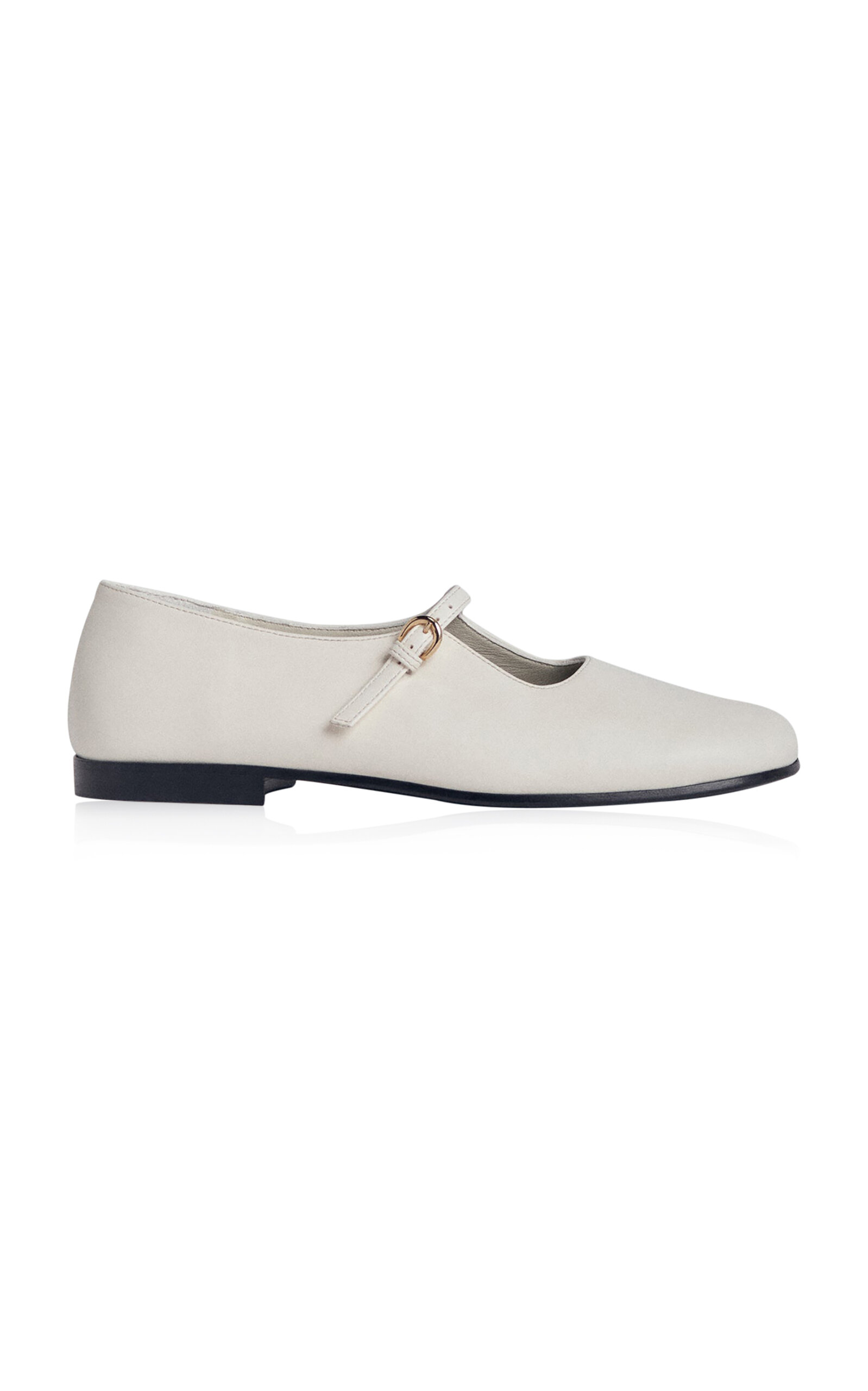 Shop Co Leather Mary Jane Flats In Ivory