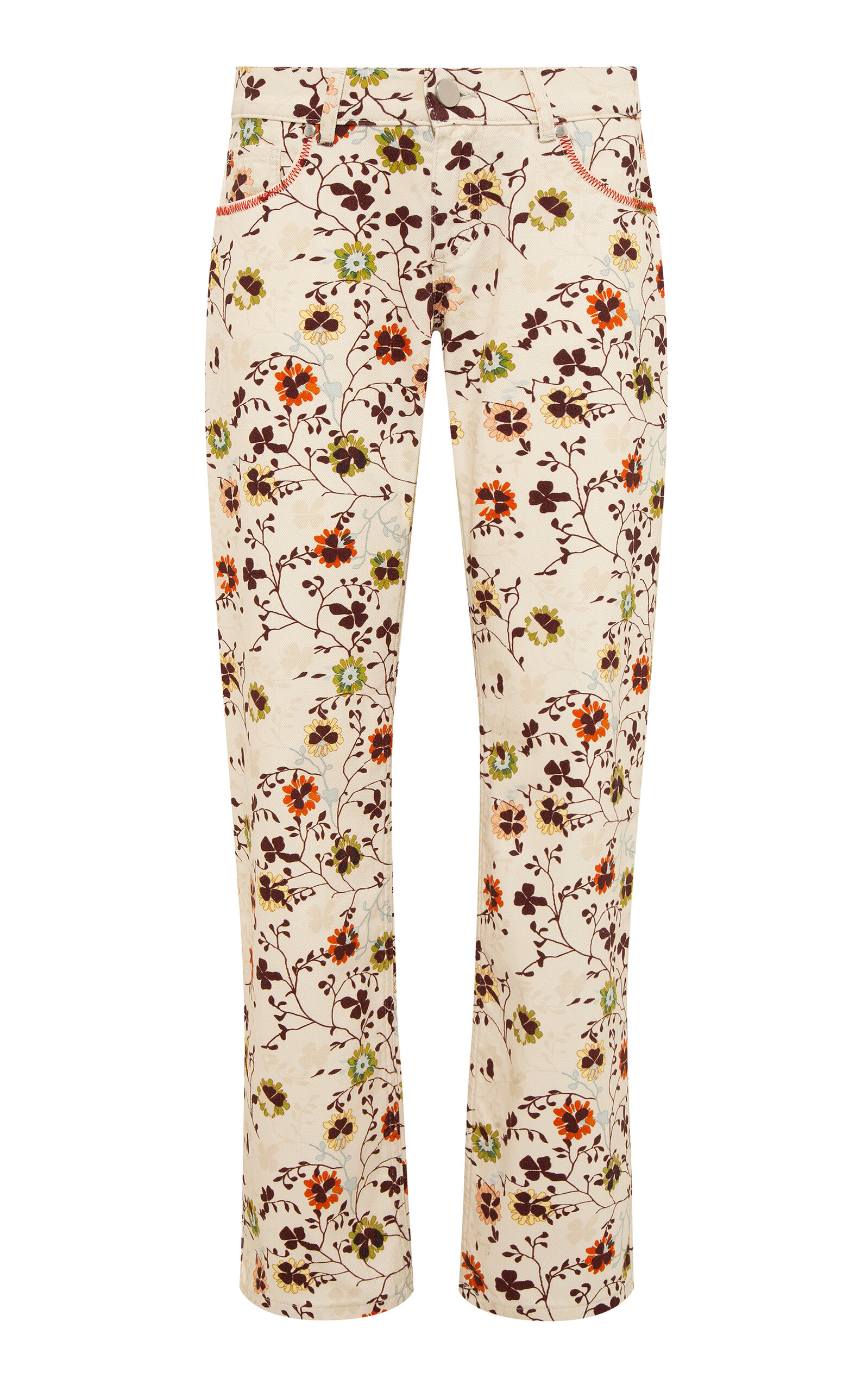 Siedres Flau Floral Denim Low-rise Jeans