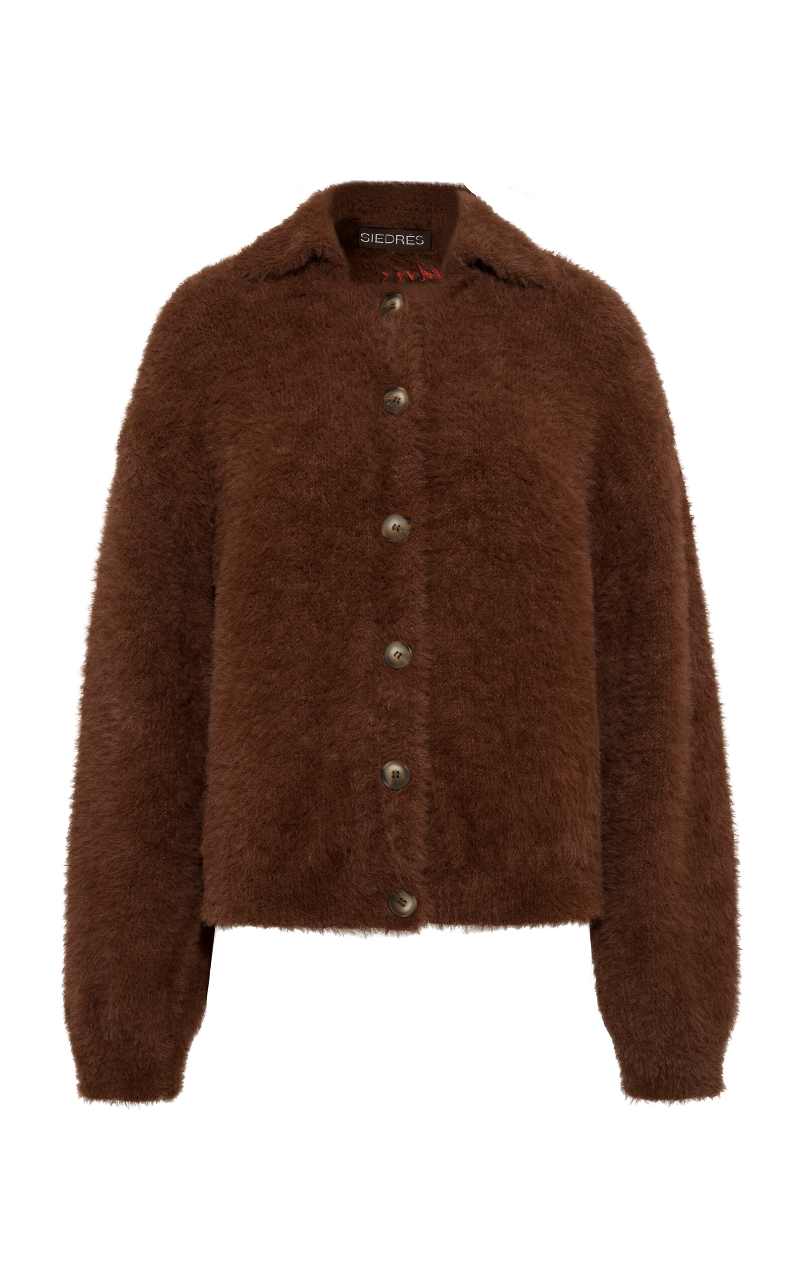 Siedres Earth Furry Jacket In Brown