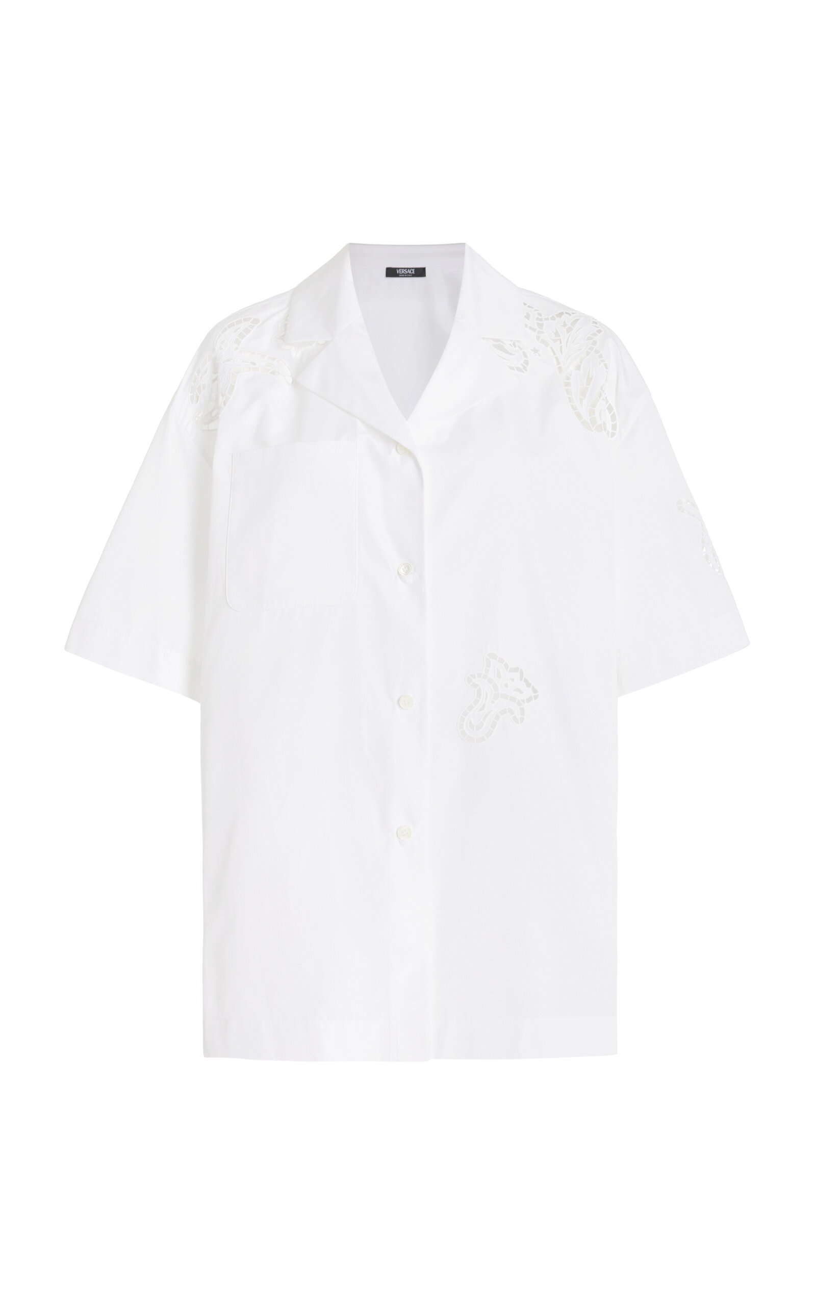 Versace Cotton-poplin Shirt In White