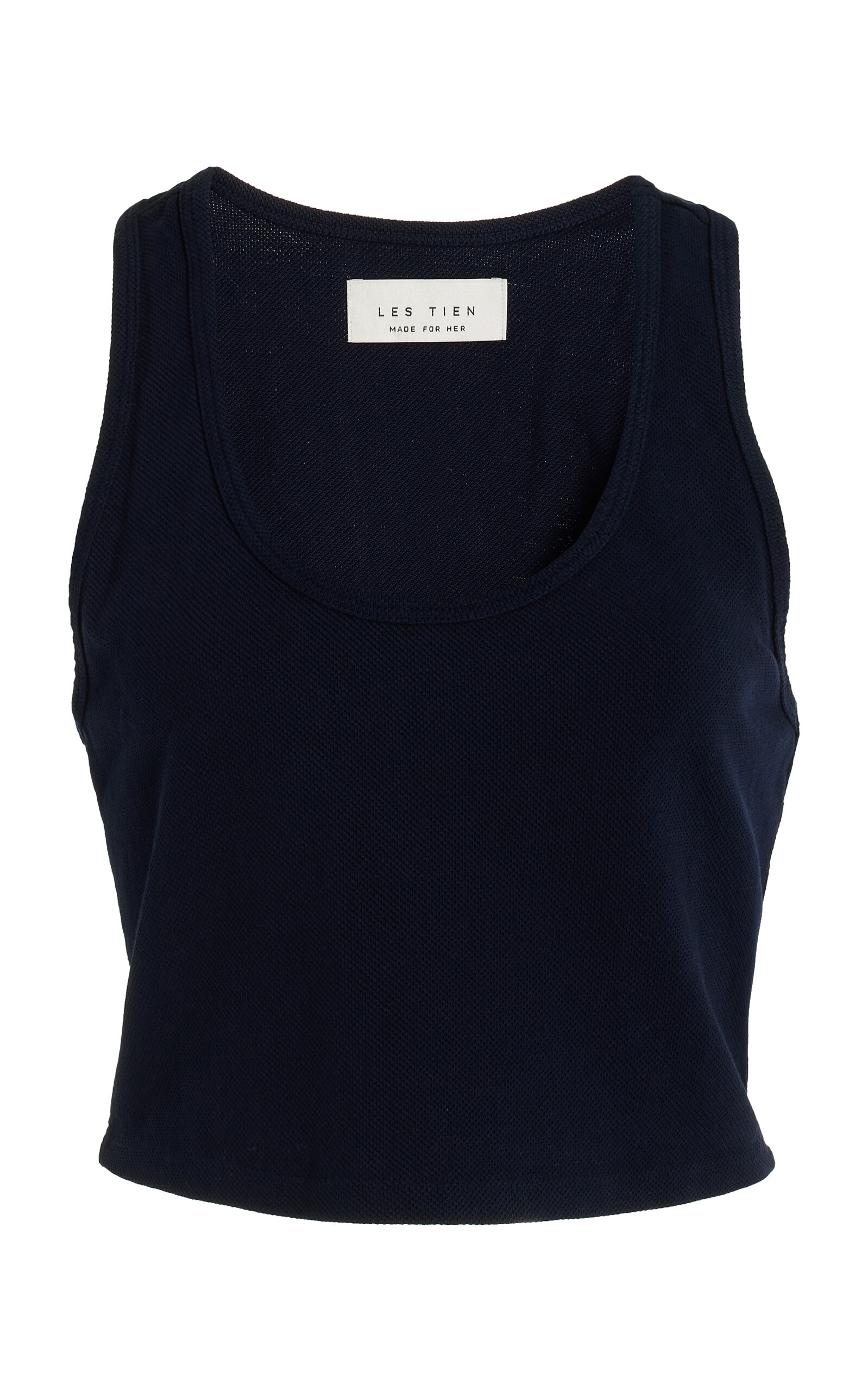 LES TIEN KERRY CROPPED COTTON TANK TOP 