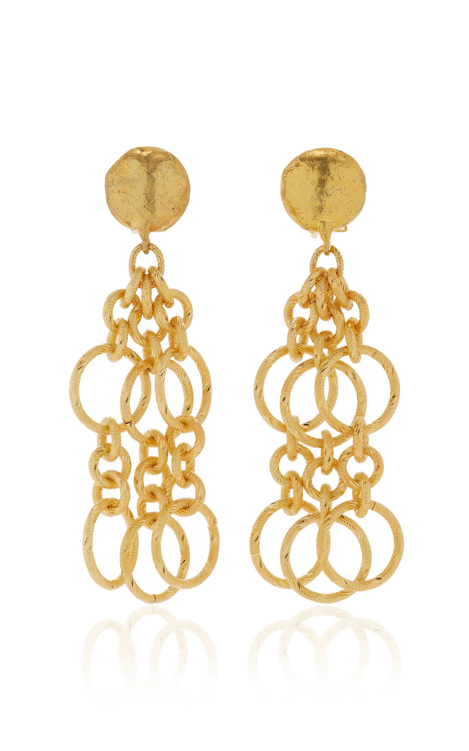 Shop Sylvia Toledano Platon 22k Gold-plated Earrings