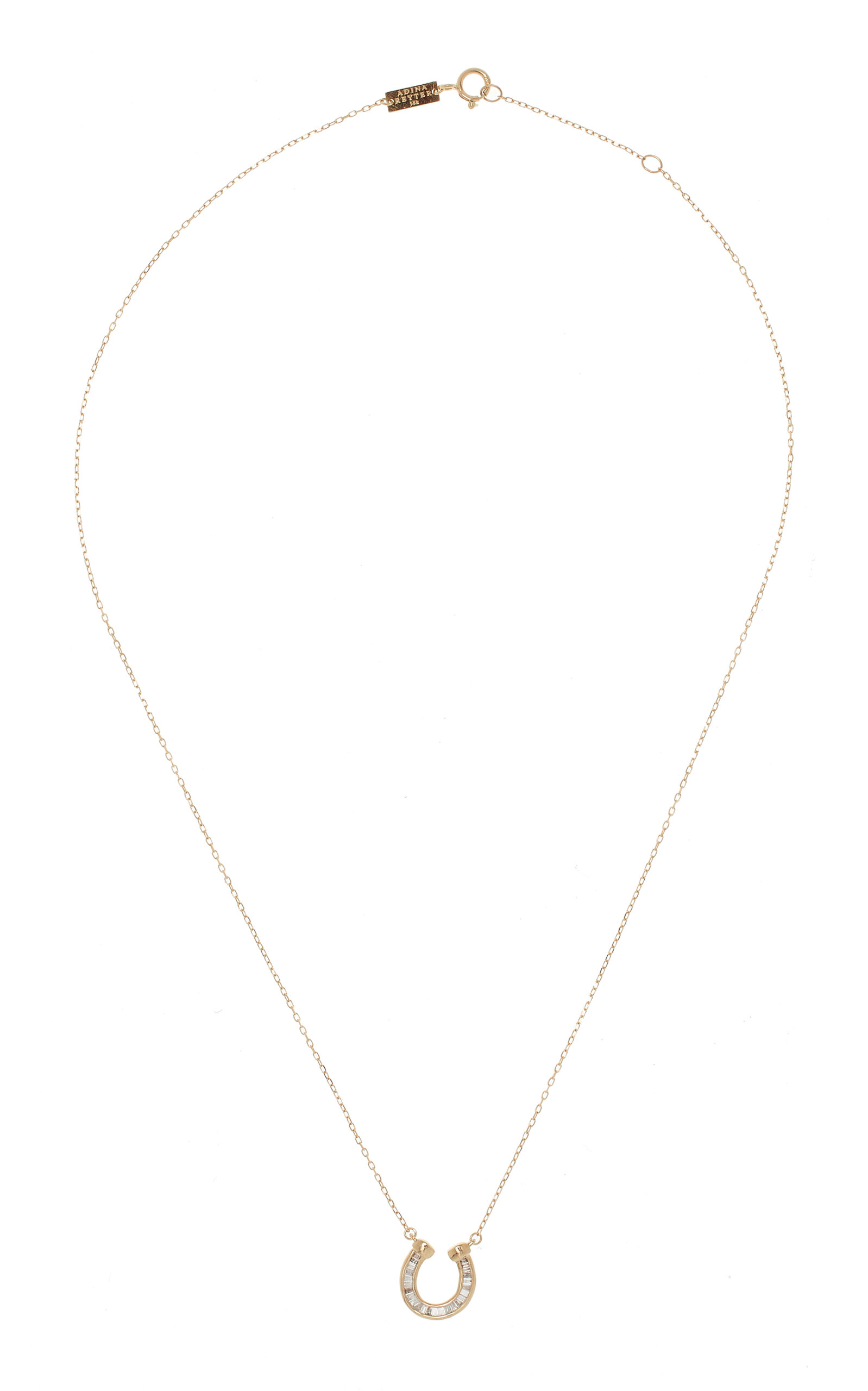 Adina Reyter Horseshoe 14k Yellow Gold Diamond Necklace