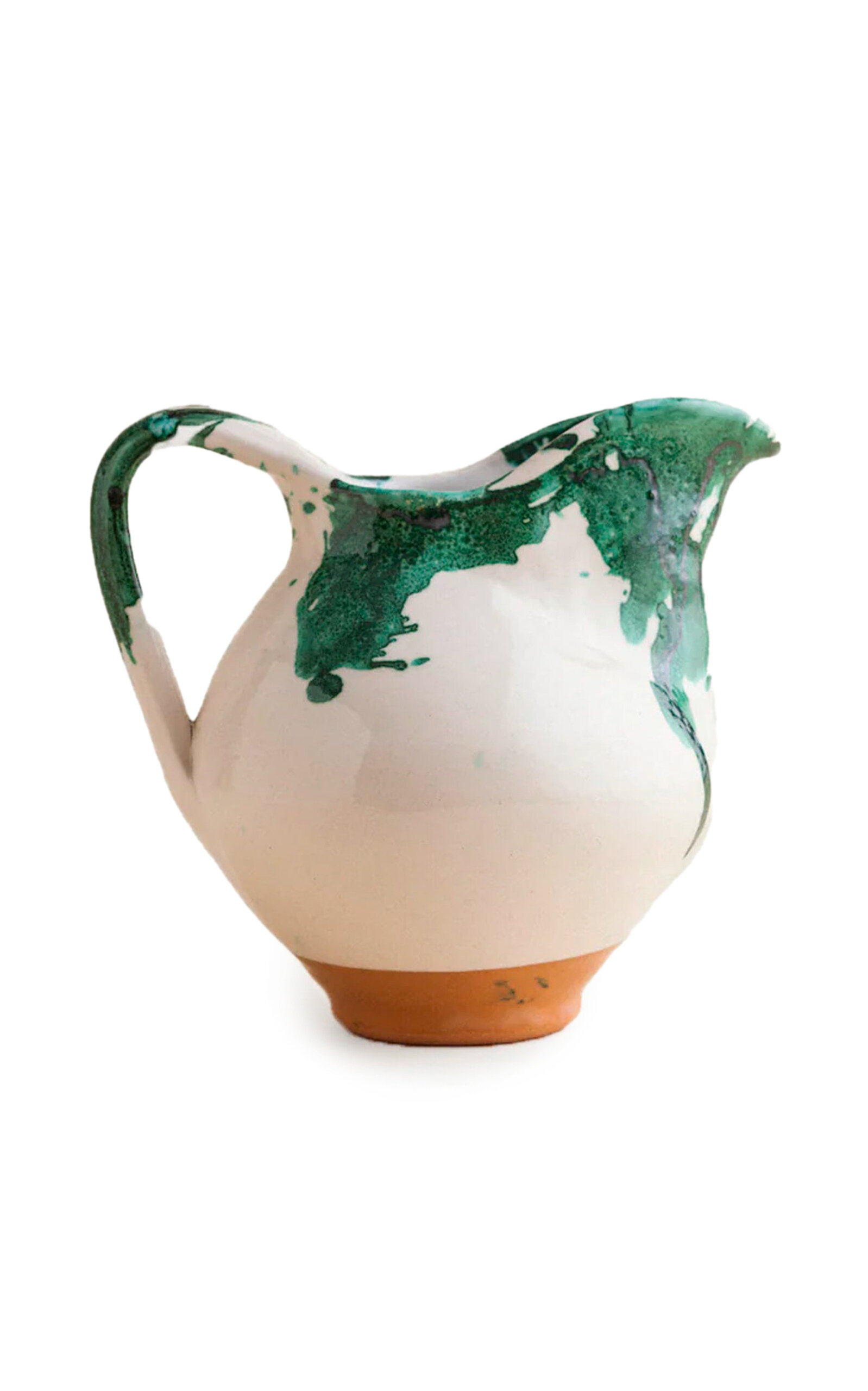 Shop Il Buco Vita Montegranaro Splatterware Pitcher In Green