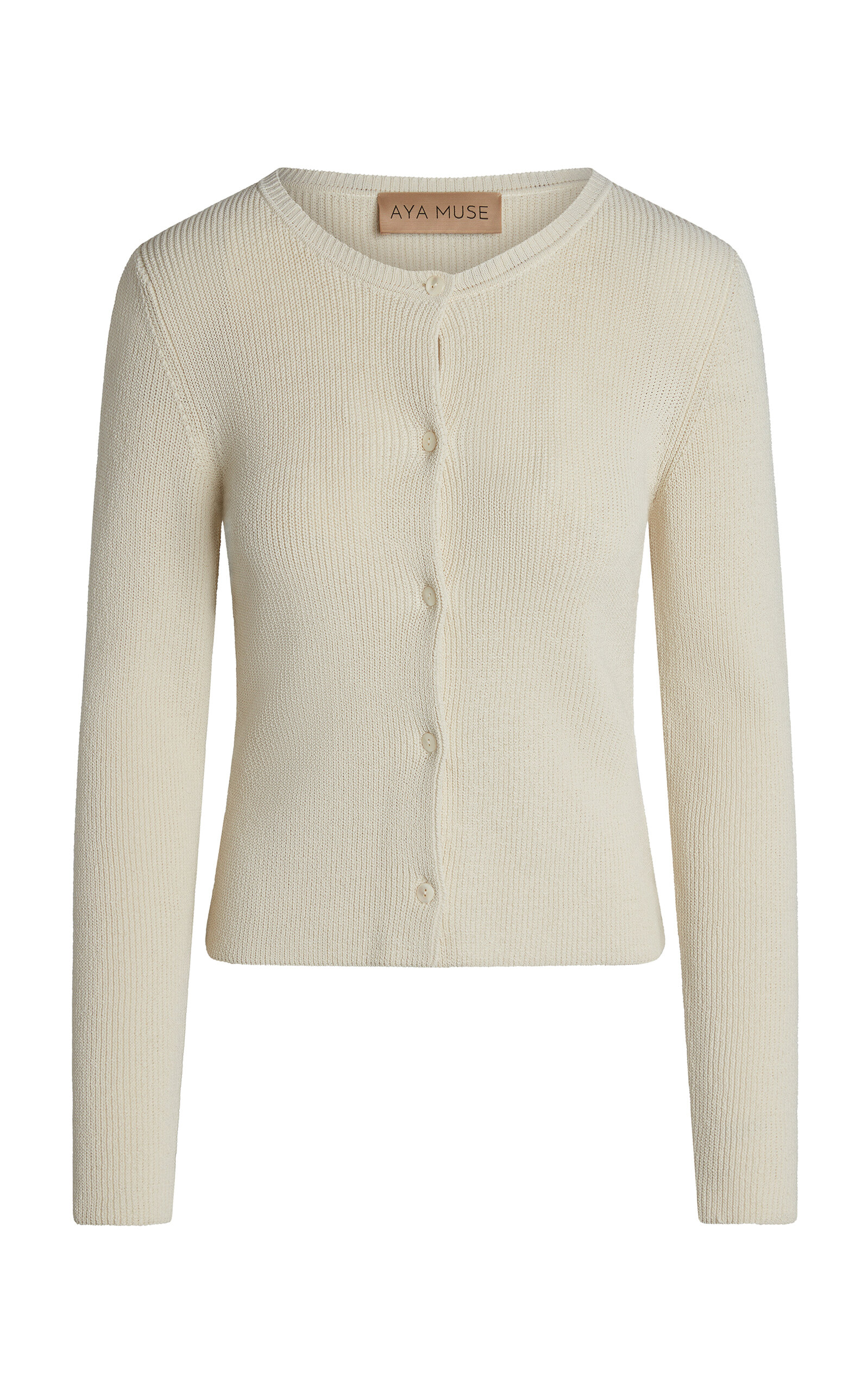 Eris Ribbed-Knit Cotton-Blend Cardigan