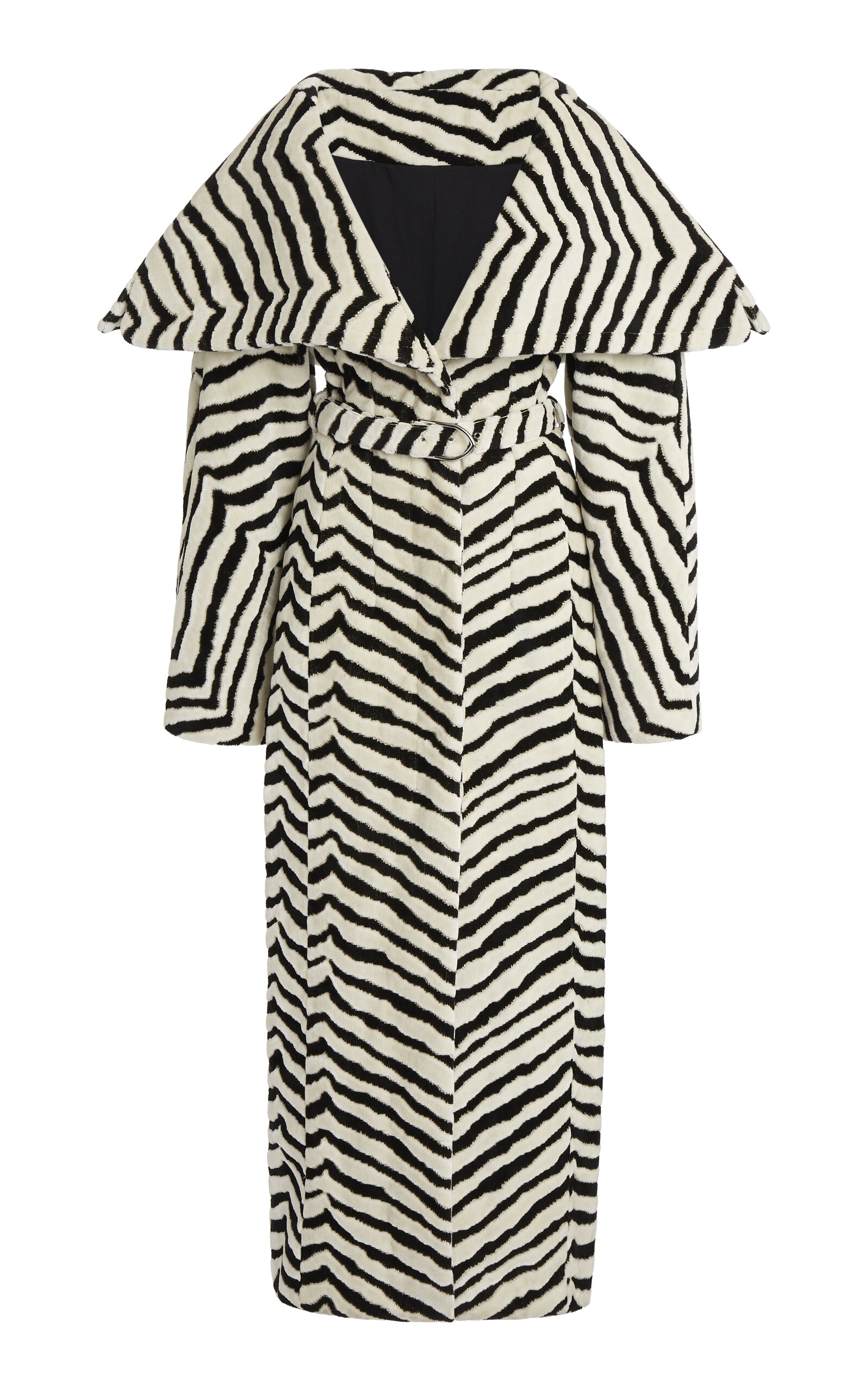 Shop Jacquemus Caruso Zebra-jacquard Cotton Coat In Animal