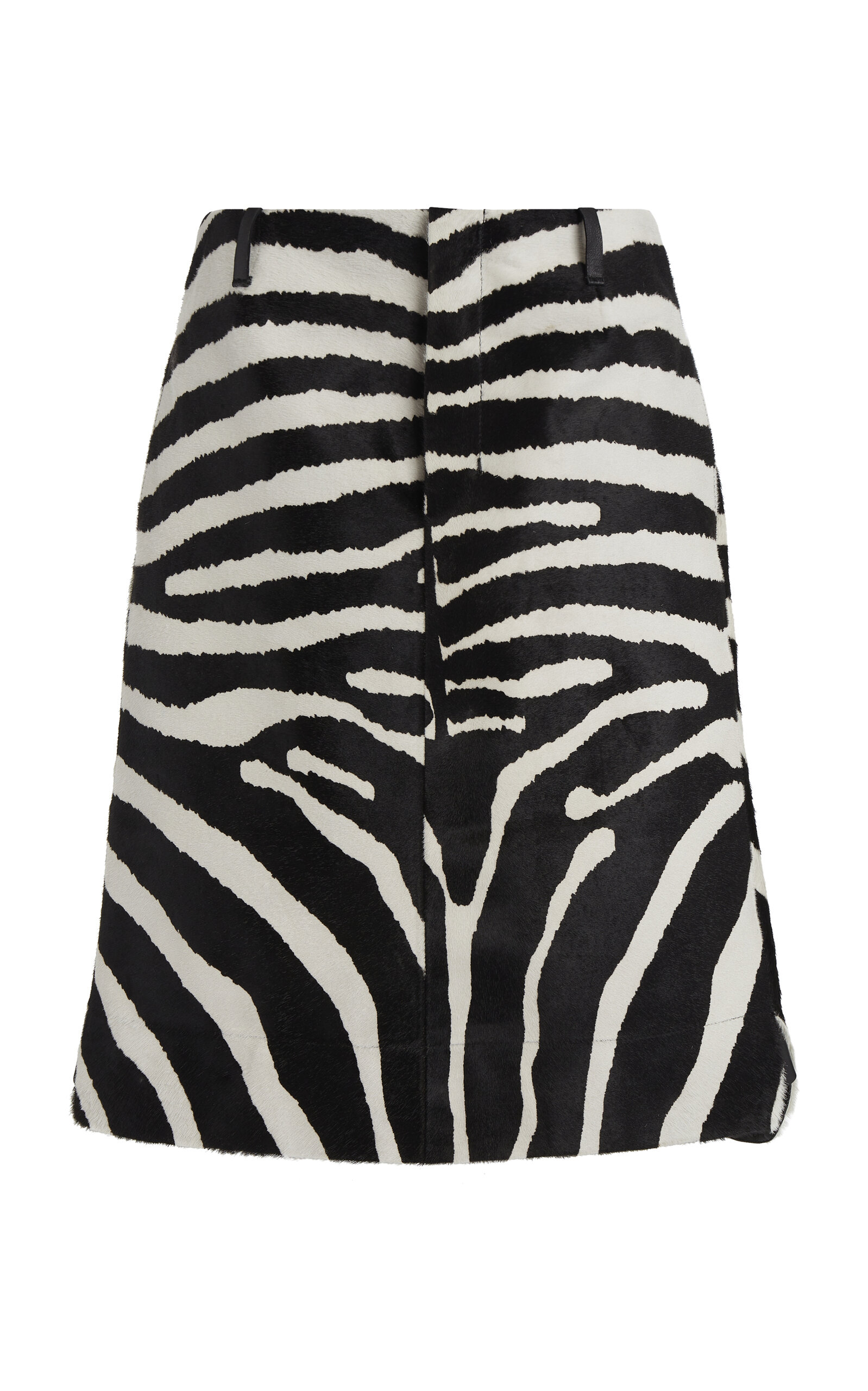 Shop Jacquemus Tozzi Leather-trimmed Zebra-jacquard Cotton Midi Skirt In Animal