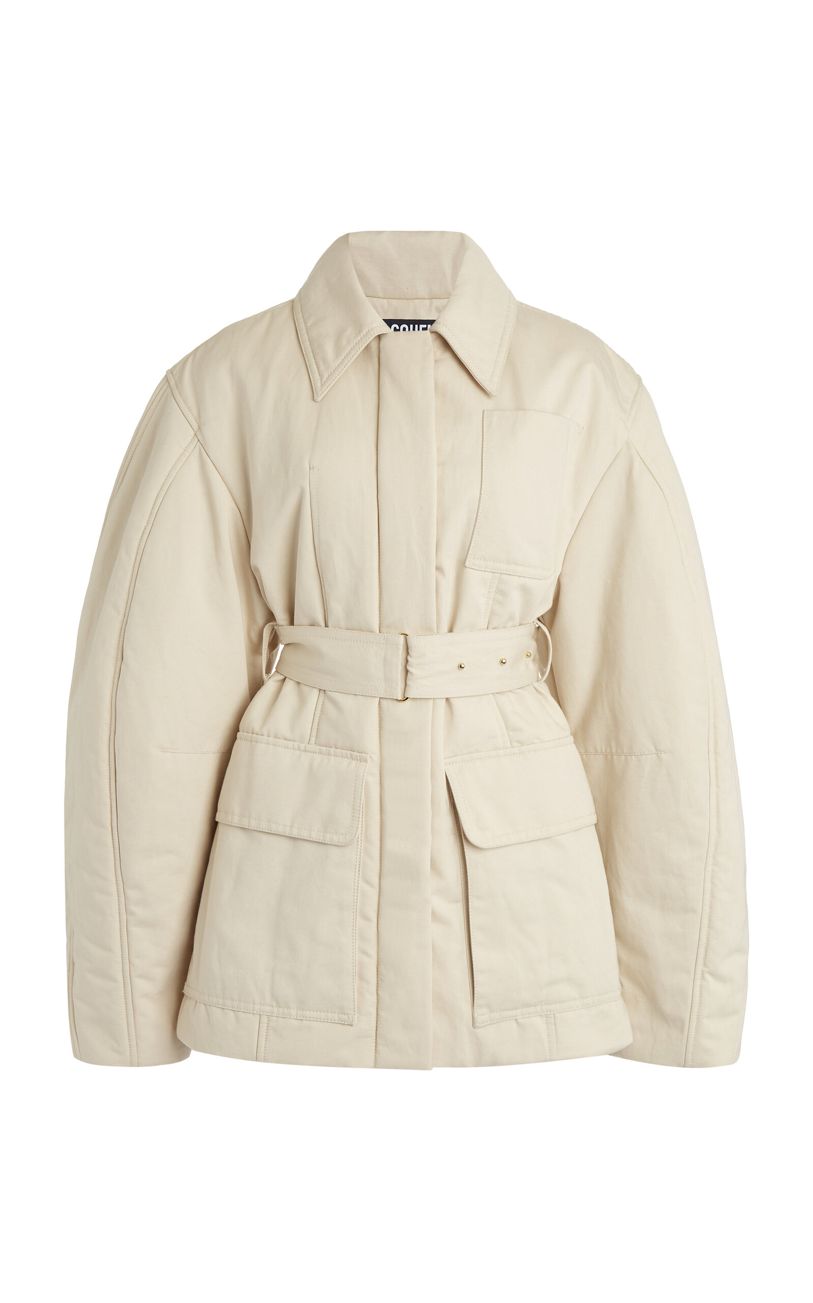 Shop Jacquemus Bari Cotton-linen Jacket In Neutral