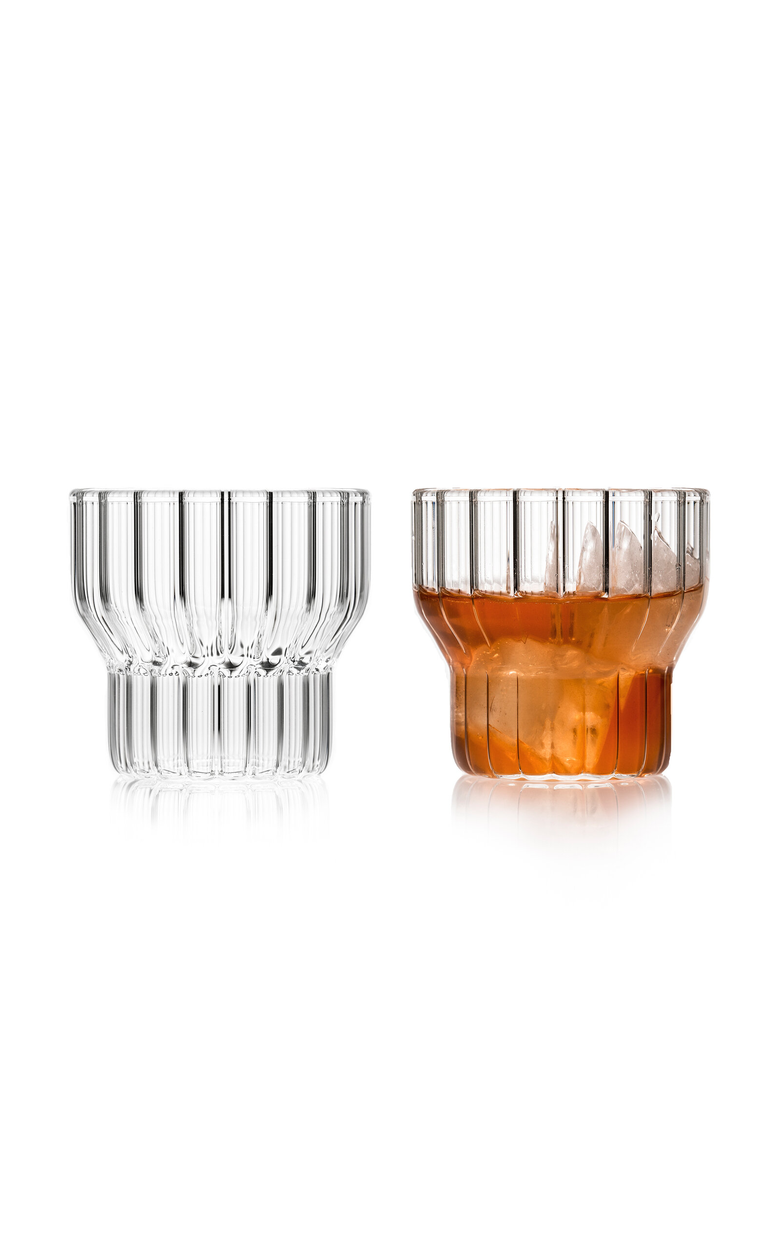 Shop Fferrone Boyd Set-of-two Small Glasses In Clear