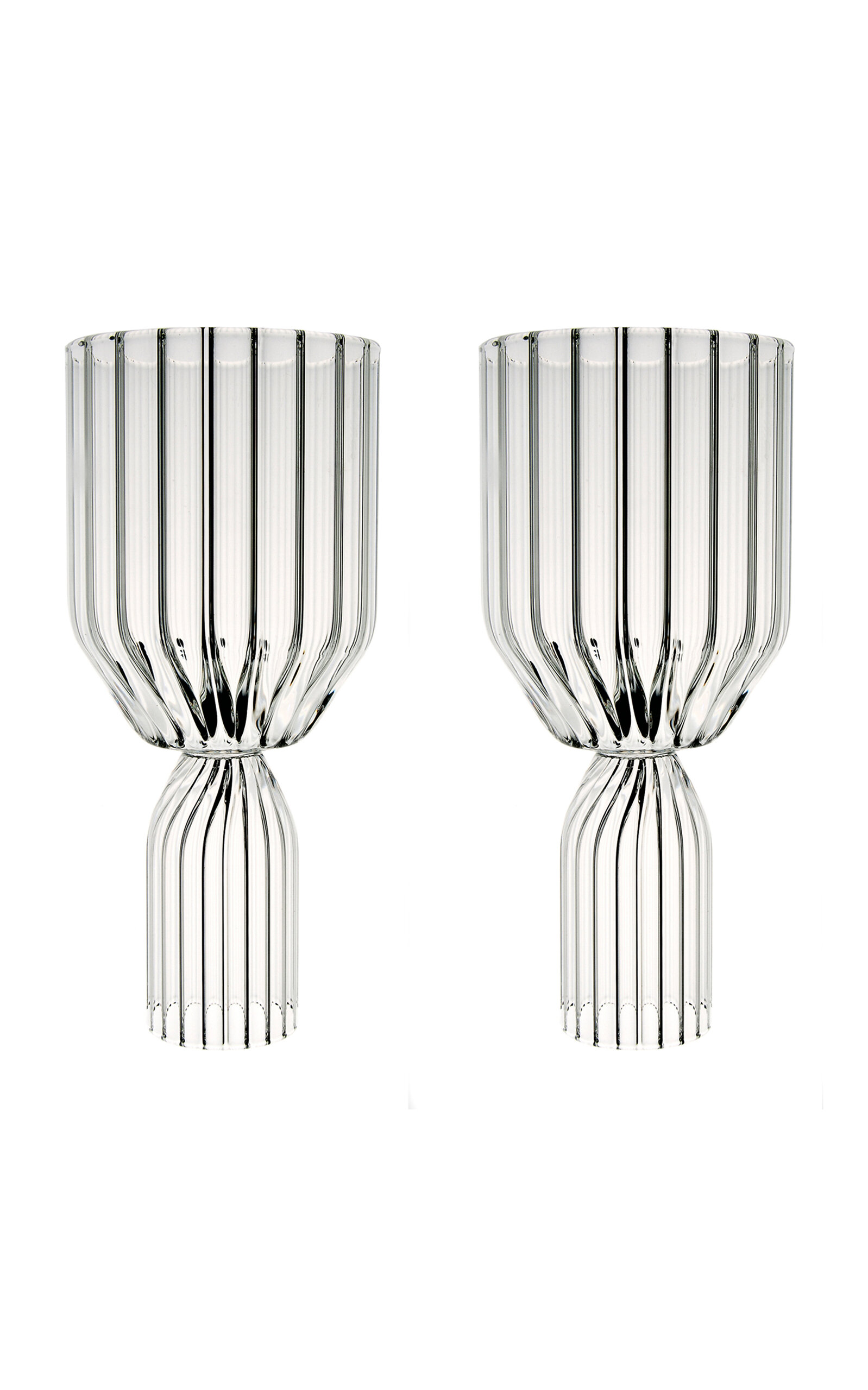 FFERRONE MARGOT SET-OF-TWO GLASS WHITE WINE GOBLETS 