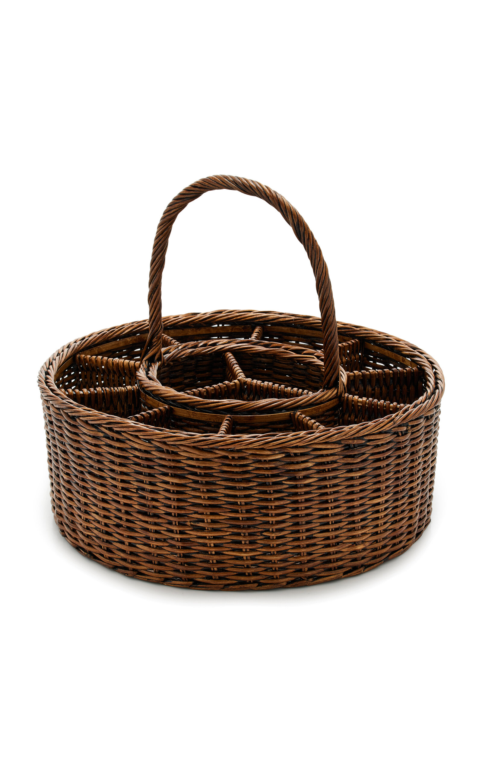 Shop Moda Domus Rattan Wine Carrier In Brown