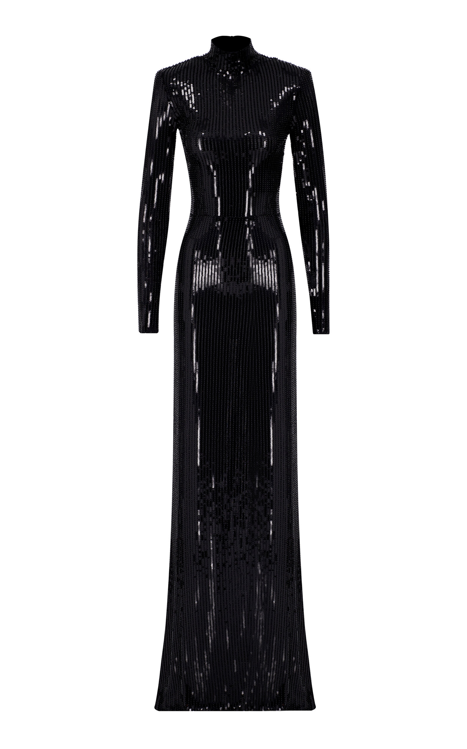 The New Arrivals Ilkyaz Ozel Donyale Open Back Sequin Maxi Dress In Black