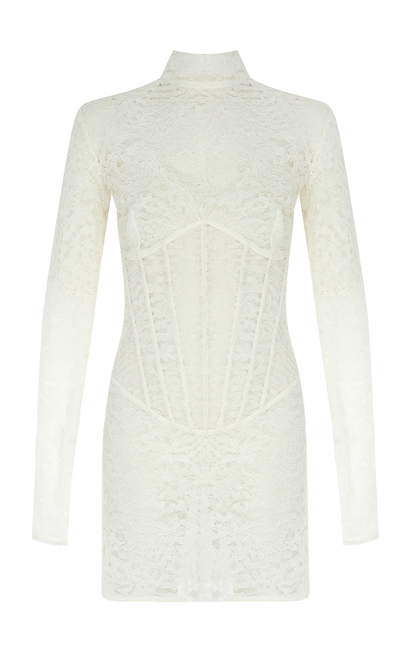 The New Arrivals Ilkyaz Ozel Isadora Corseted Lace Mini Dress In White