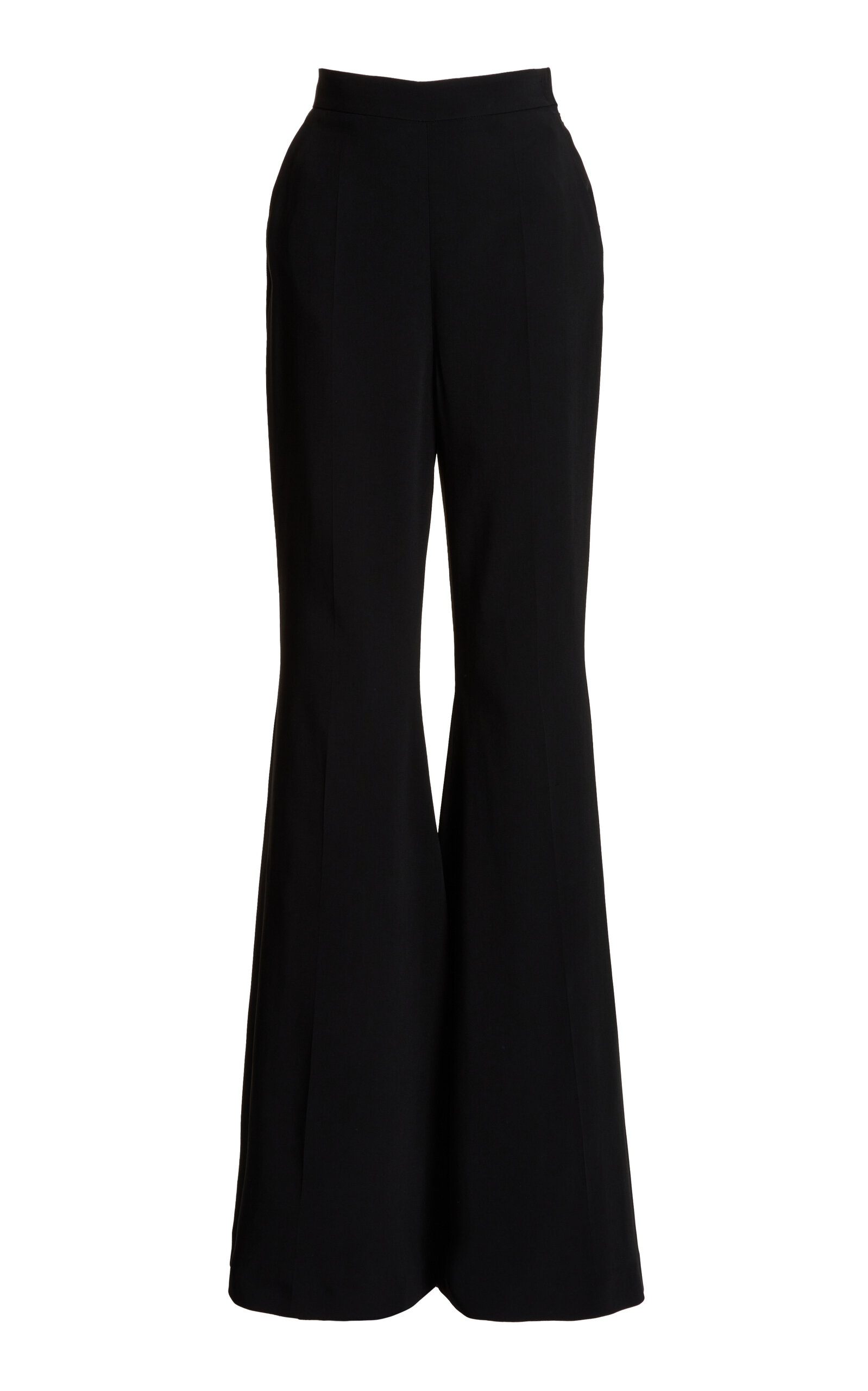 Elie Saab Pleated Wide Leg Pants In Black